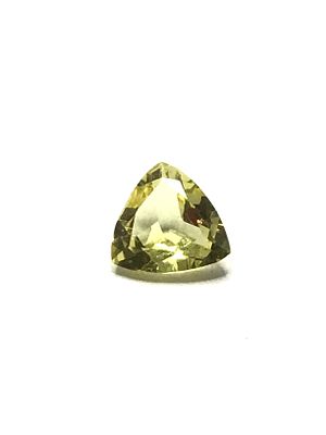 Yellow beryl gemstone. Triangle cut yellow beryl. 0.75 carats total.