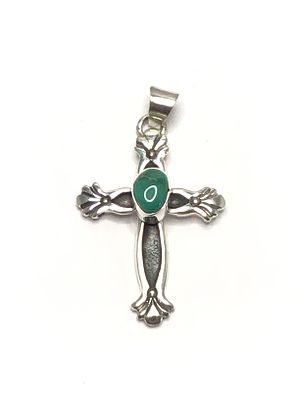 Artisan handmade pendant. Sterling silver pendant with possible turquoise/variscite stone. Hallmarked