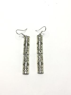 Navajo handmade earrings. Sterling silver earrings weighing 6.15 grams total. Made by Nova Ashley.