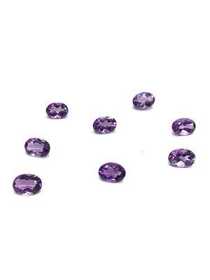 Amethyst gemstones. Oval cut amethysts. 5.50 carats total.