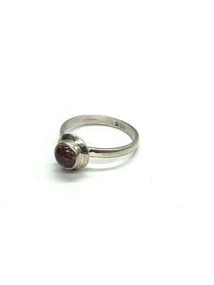 Sterling silver ring. Sterling ring with pink tourmaline gemstone. 2.52 grams total weight. Size 