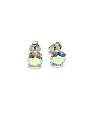 Sterling silver earrings. Sterling earrings with Crystal gemstones. 2.36 grams total weight