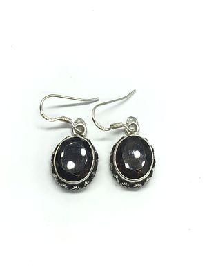 Sterling silver earrings. Sterling earrings with smoky quartz gemstones. 6.97 grams total weight.