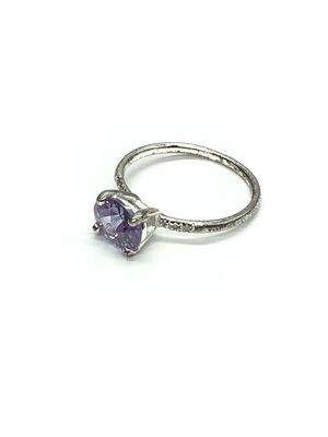 Sterling silver ring. Sterling ring with purple/pink gemstone. 2.39 grams total weight. Size 9 1/2.