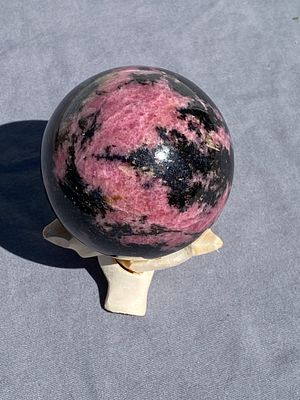 Sphere, Rhodonite, Rock, Decor, Collectible. Sphere: Rhodonite 2.25"