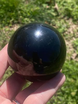 Sphere, Tourmaline, Rock, Decor, Collectible. Sphere: Black Tourmaline 2.25"