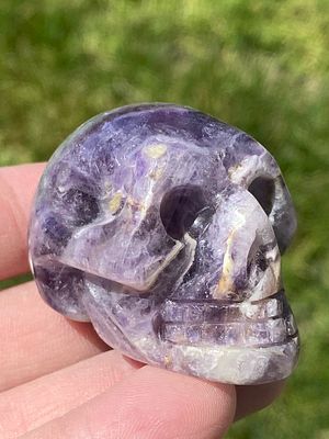 Skull, Fluorite, Fluorescent, Carving, Collectible. Skull Carving: Fluorite (Fluorescent)