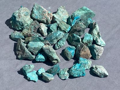 Chrysacola, Turquoise, Rock, Collectible, Lapidary. Chrysacola Nuggets Arizona 1970s Collection 14oz