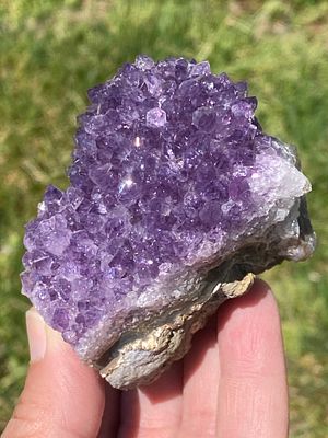 Amethyst, Crystal, Rock, Decor, Collectible, Specimen. Amethyst Cluster Brazil 7oz