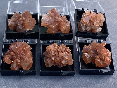 Aragonite, Rock, Crystal, Collectible, Mineral, Specimen. 6 Aragonite Specimen in Perky Displays 