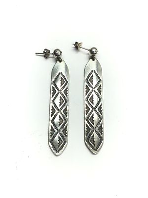 Artisan made earrings. Sterling silver earrings weighing 7.22 grams total.