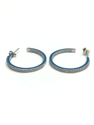 Sterling silver earrings. Sterling earrings with clear gemstones. 6.57 grams total weight.