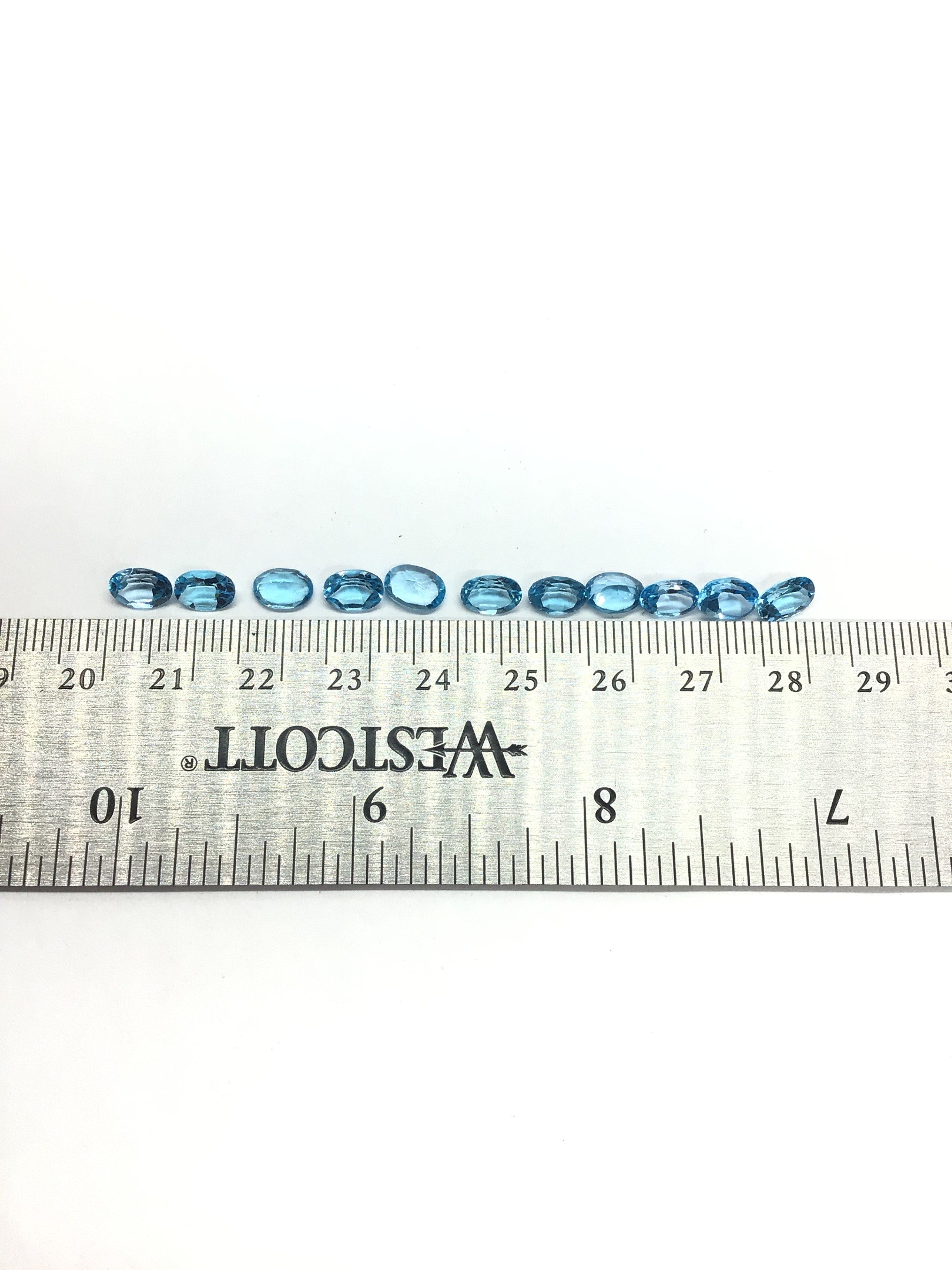 Blue topaz gemstones