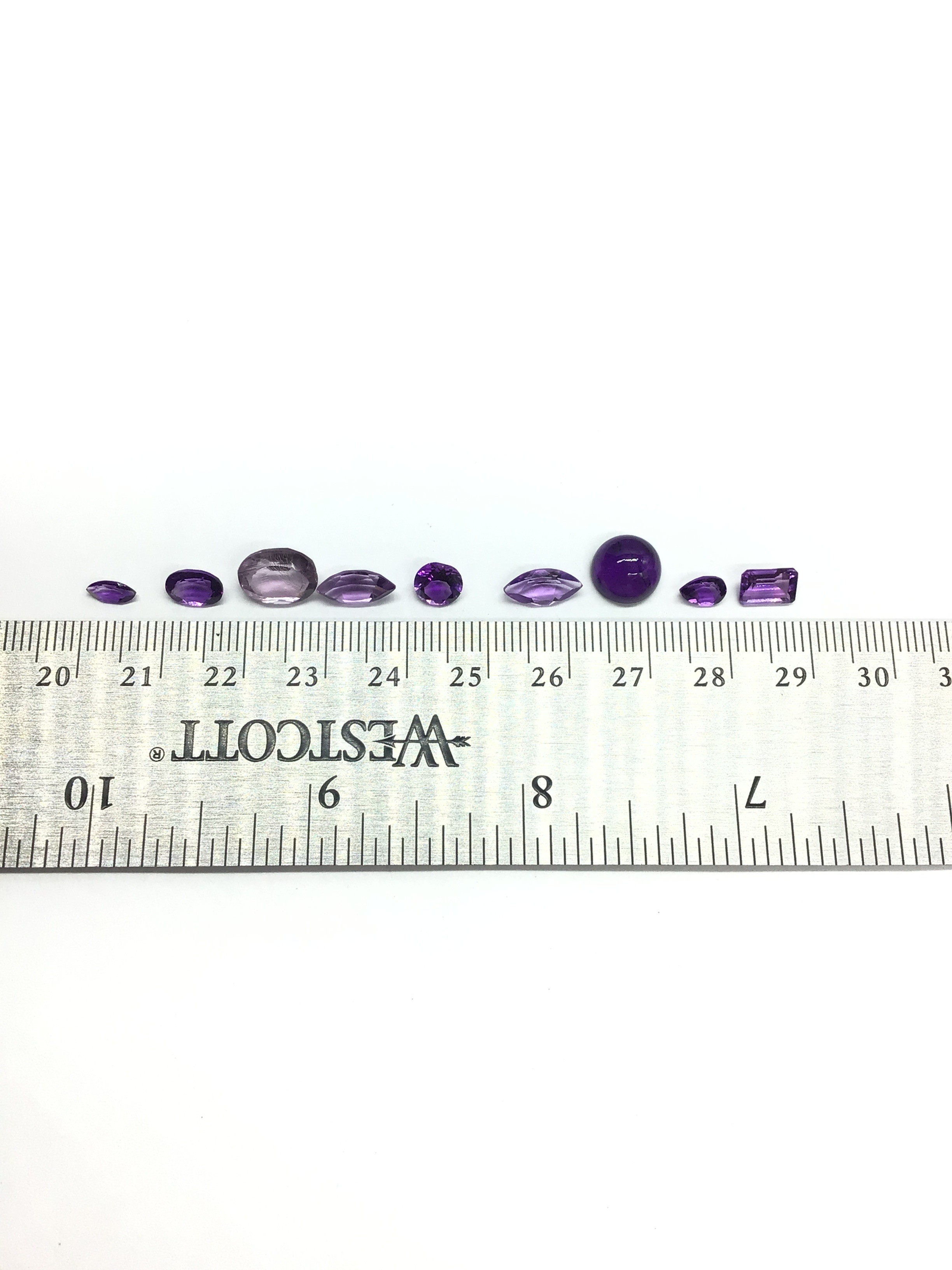 Amethyst gemstones
