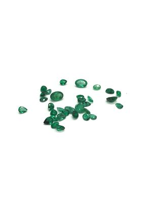 Emerald gemstones. Various cut emeralds. 5.10 carats total.