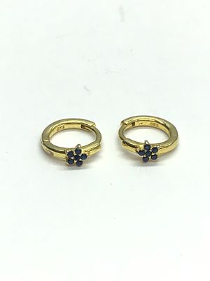 Sterling silver earrings. Sterling earrings with blue gemstones. 1.26 grams total weight.
