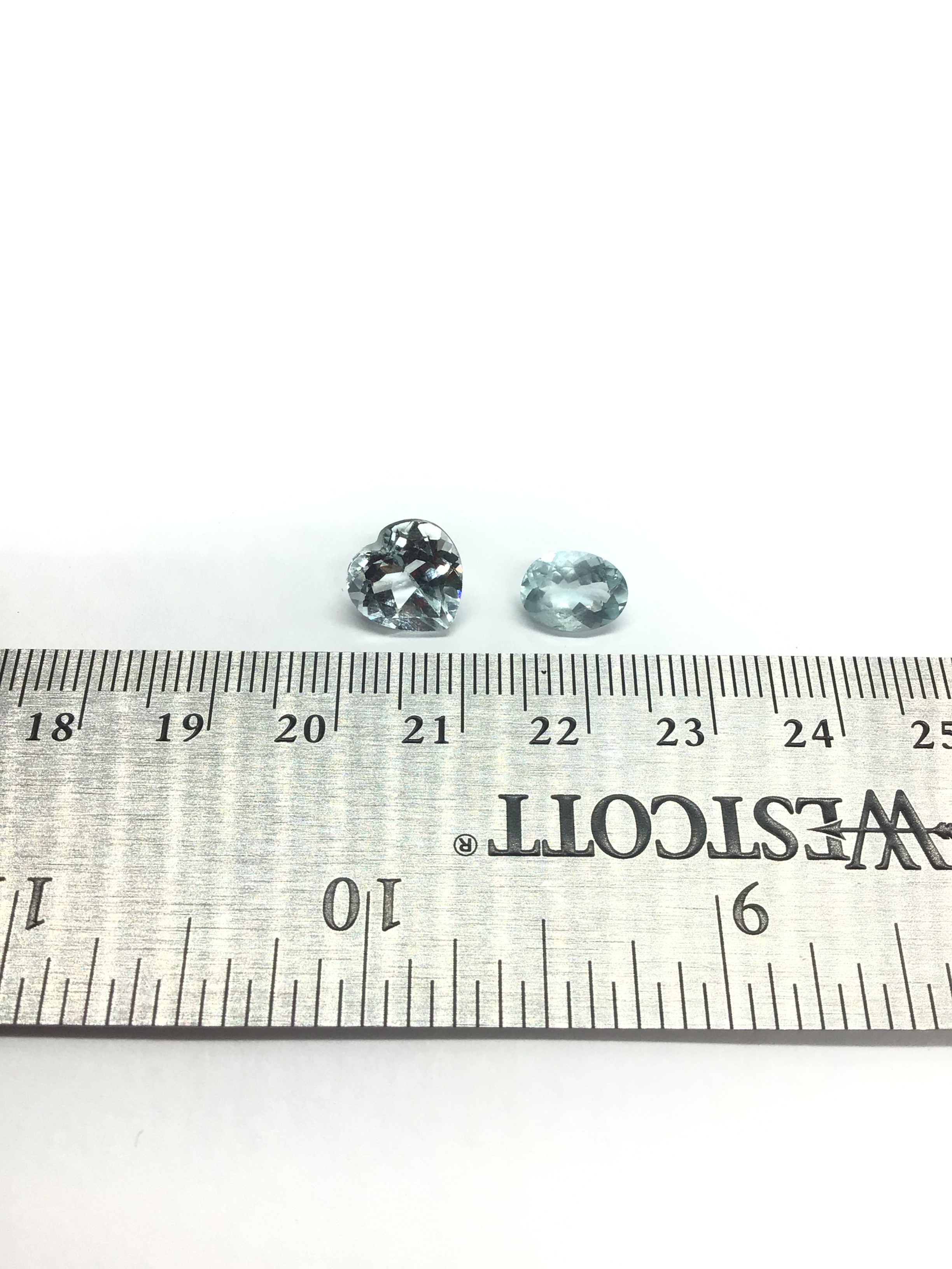 Aquamarine gemstones