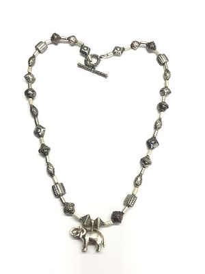 Sterling silver necklace. Sterling necklace with pendant weighing 33.12 grams total. 17 inches 