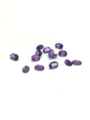 Amethyst gemstones. Oval cut amethysts. 9.45 carats total.