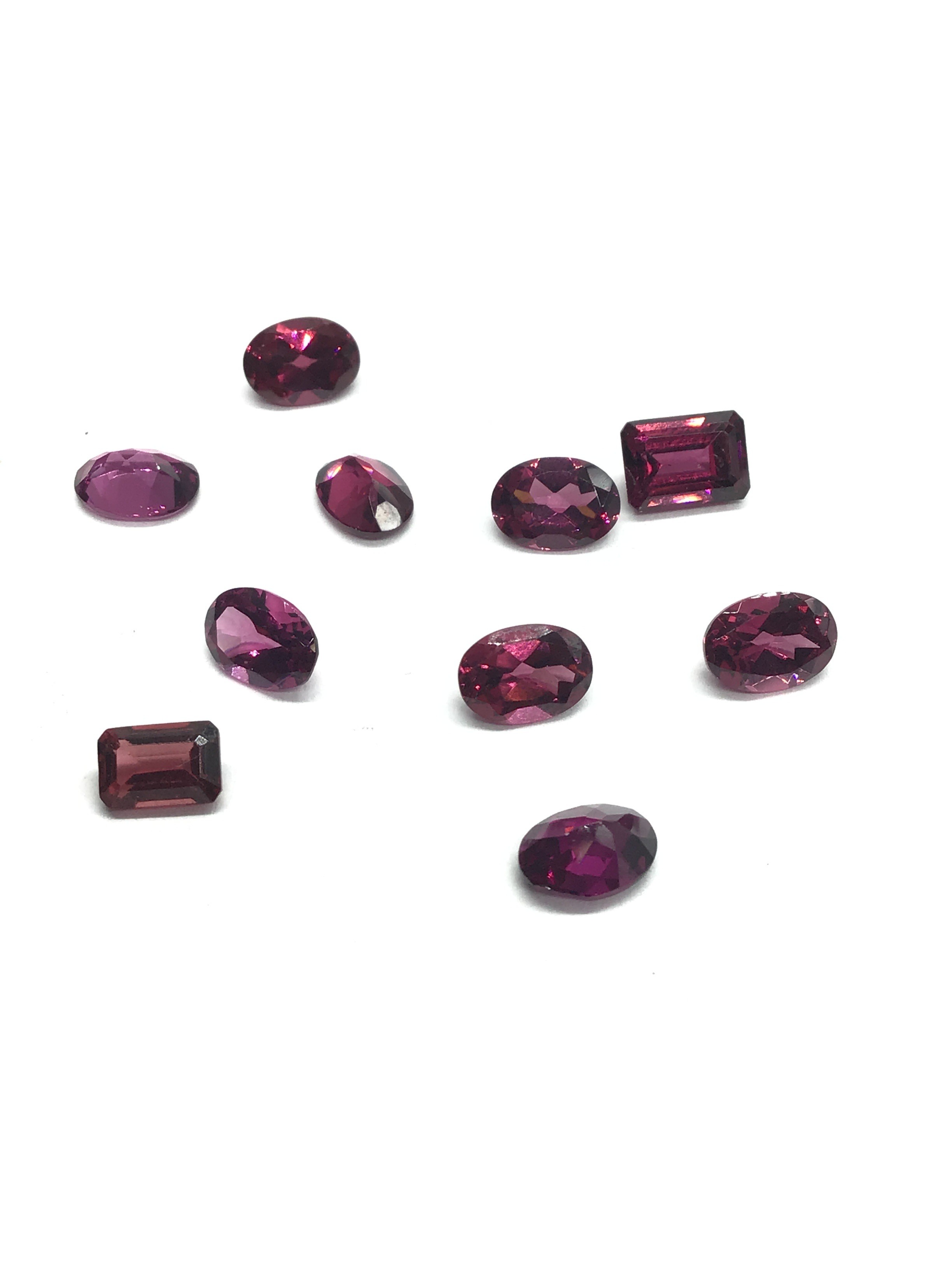 Pink tourmaline gemstones