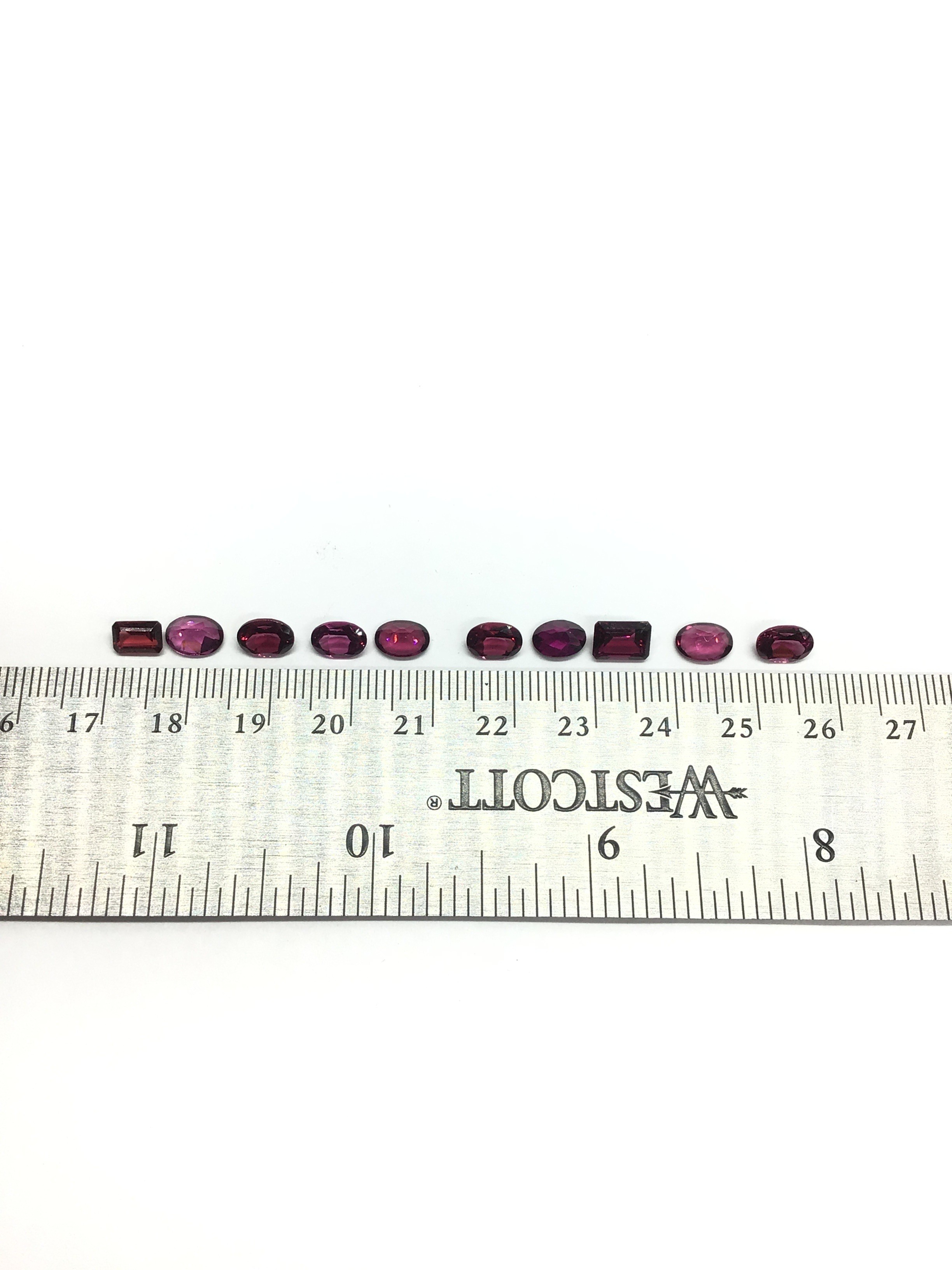 Pink tourmaline gemstones