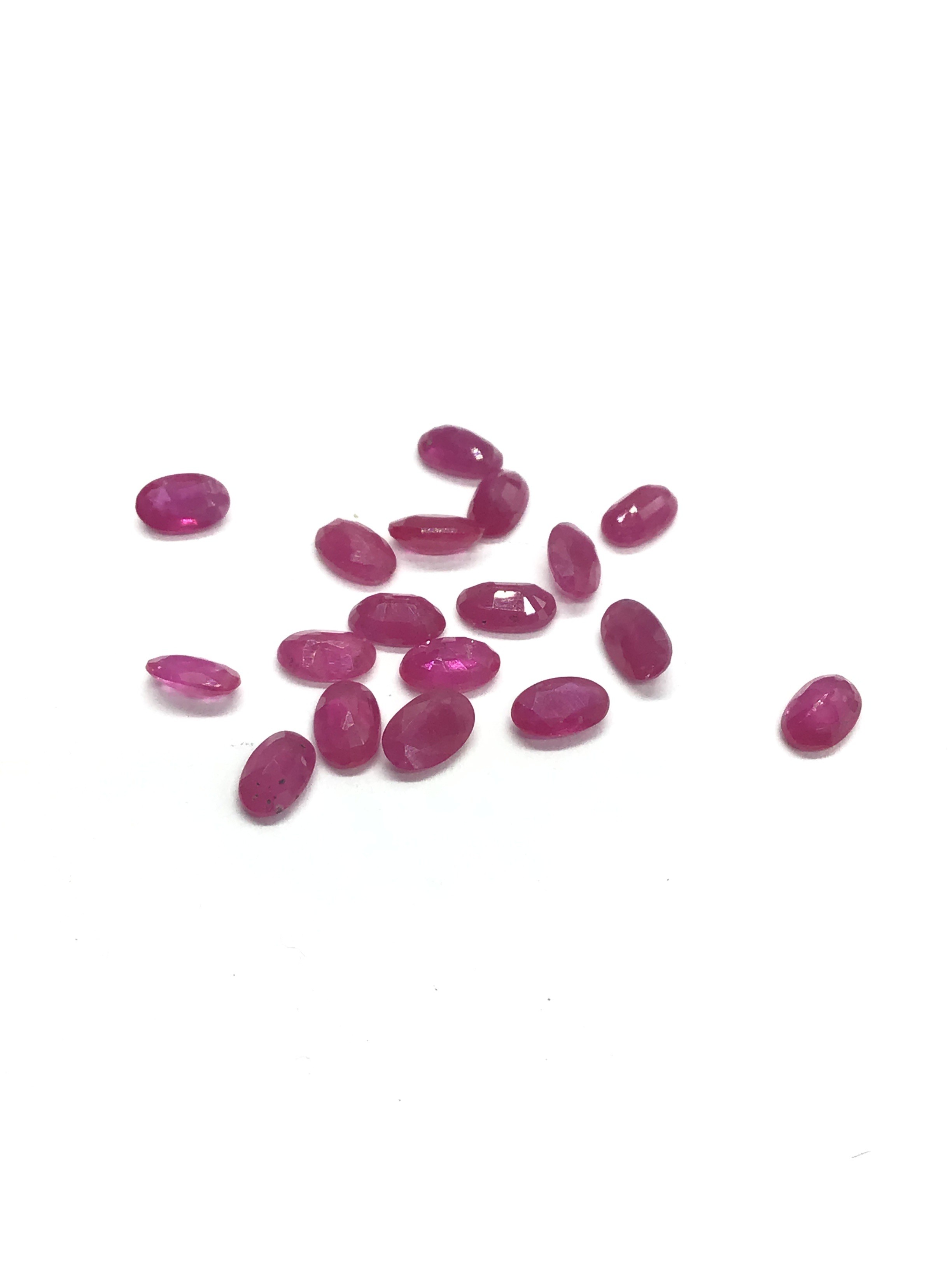 Burmese ruby gemstones