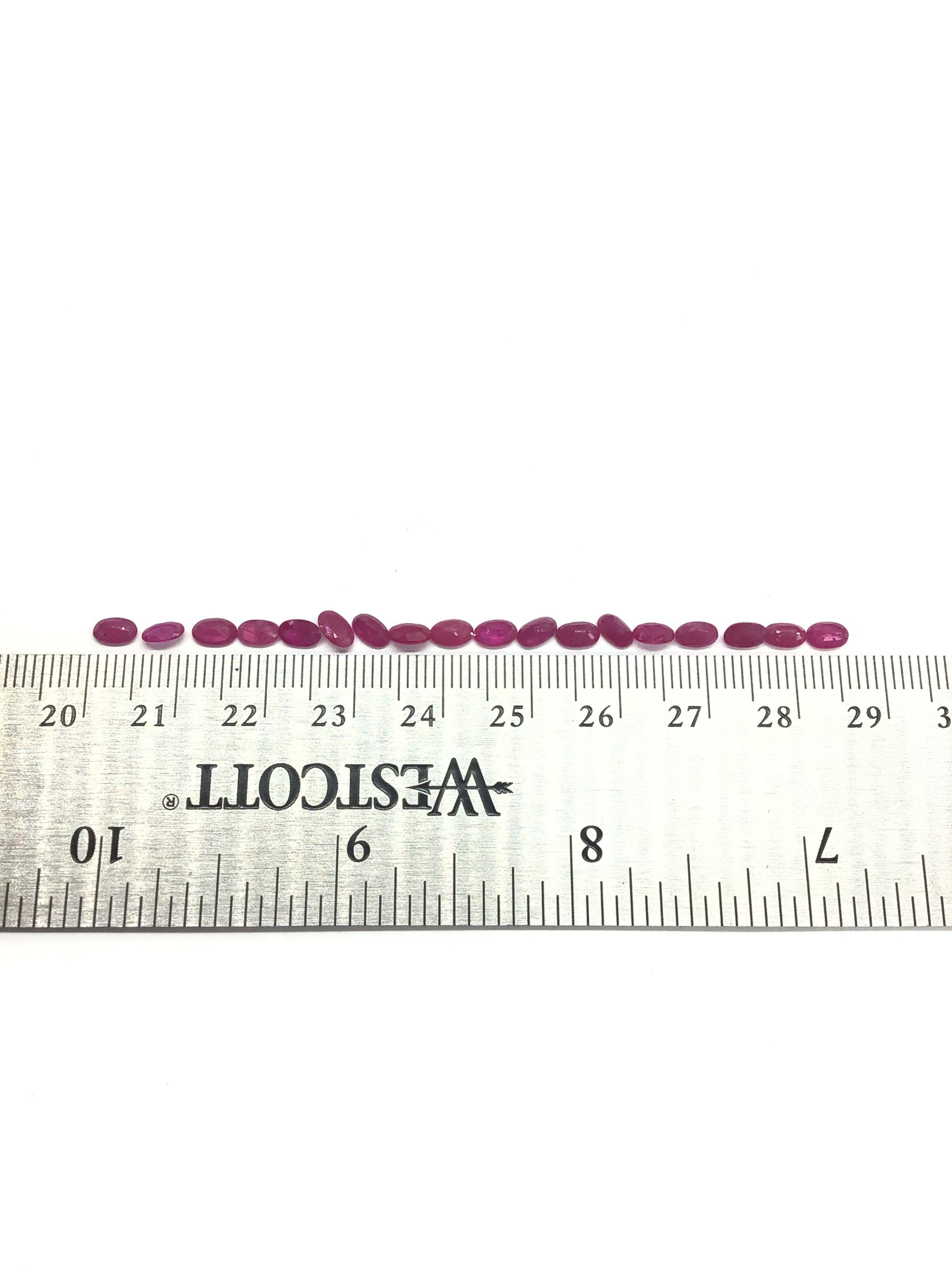 Burmese ruby gemstones