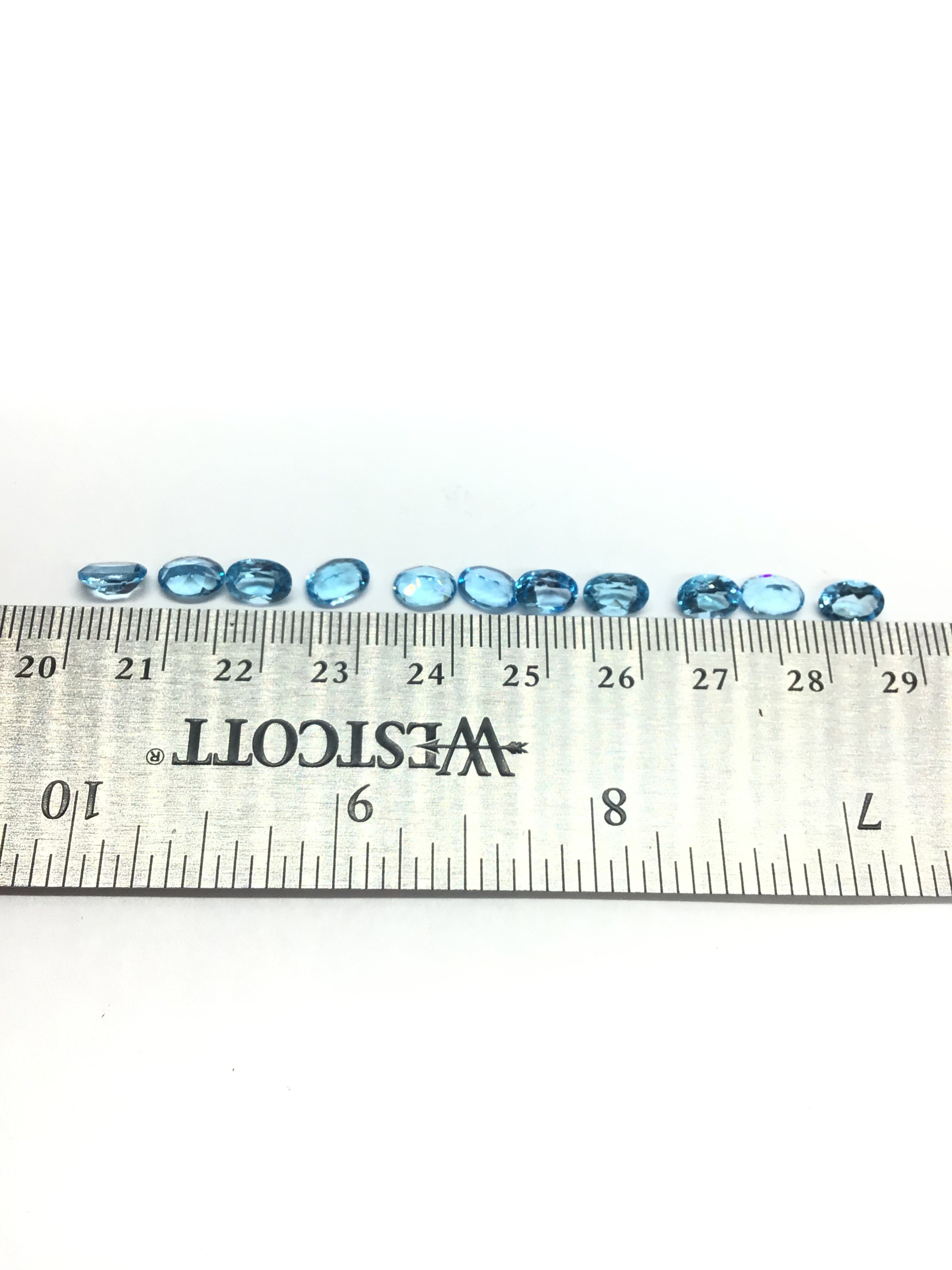 Blue topaz gemstones
