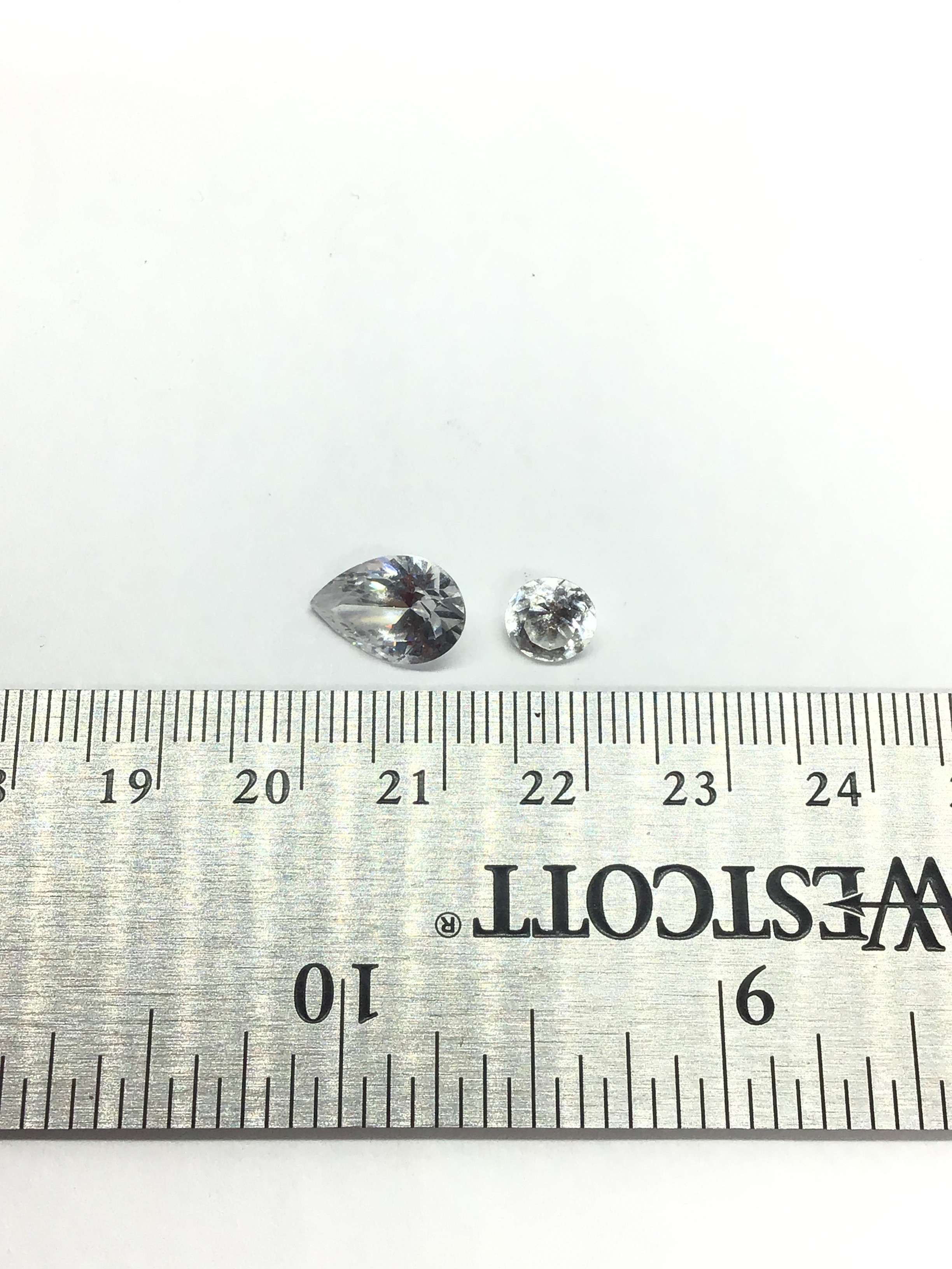 Clear CZ gemstones.