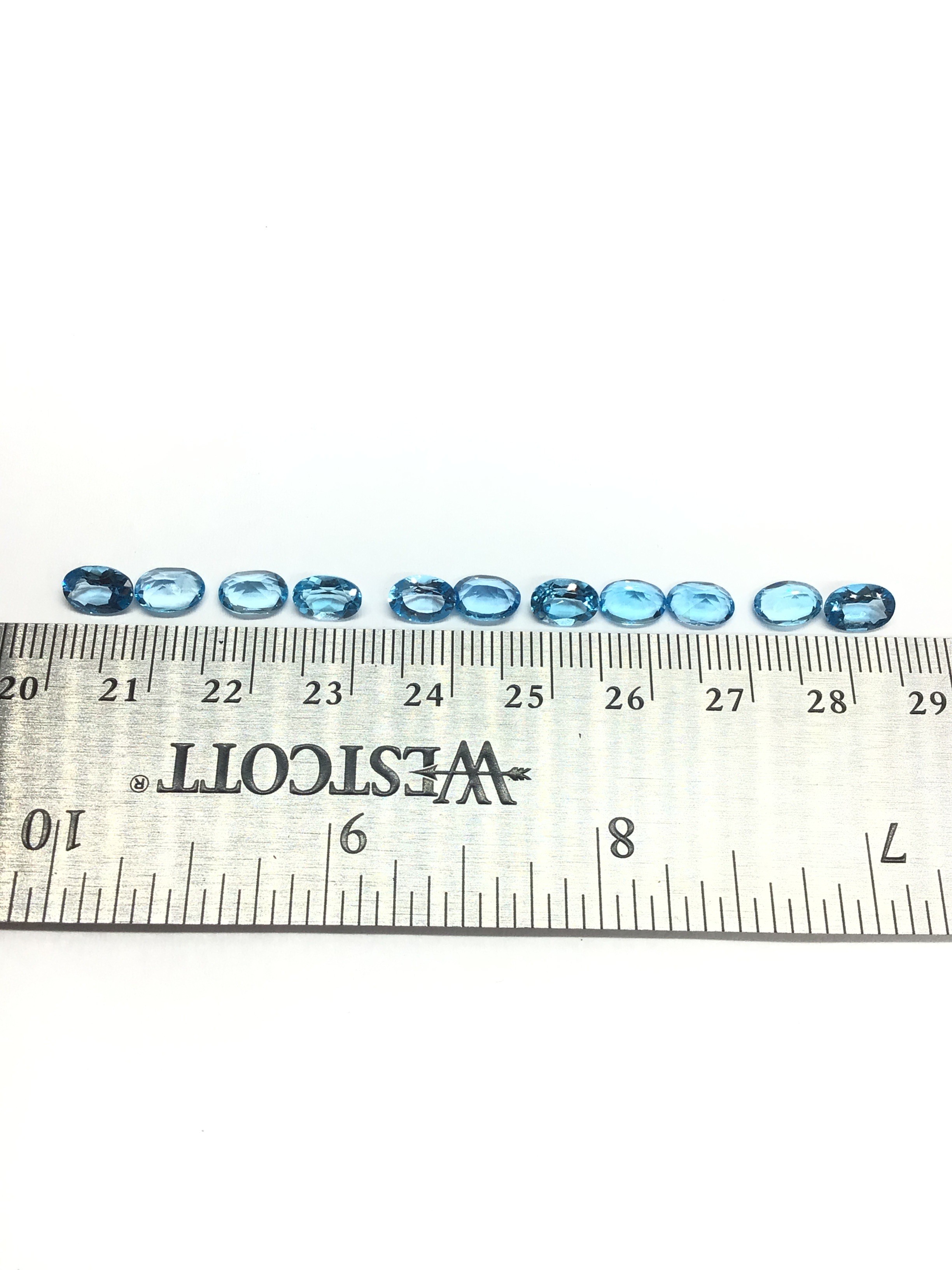Blue topaz gemstones