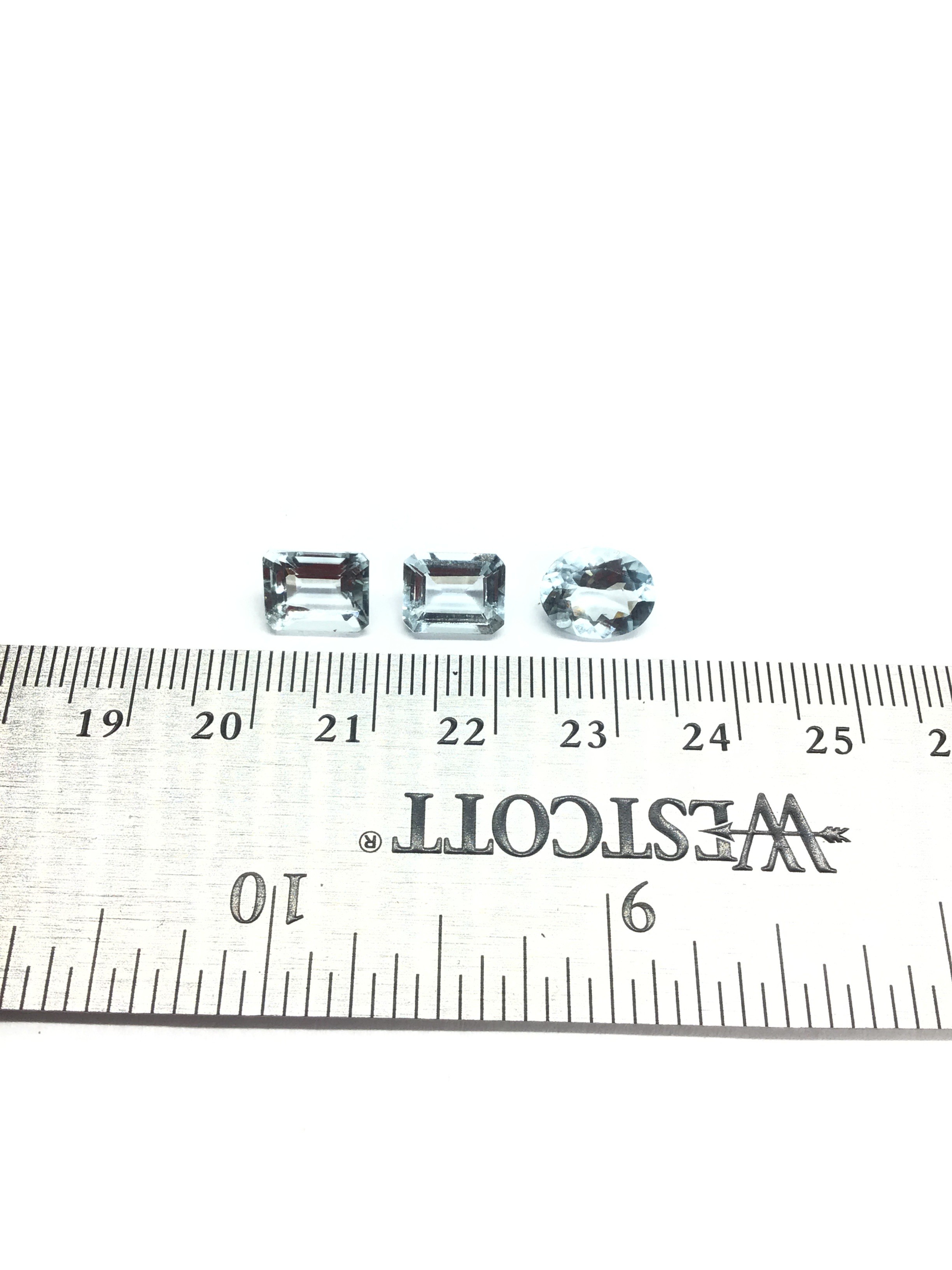 Aquamarine gemstones