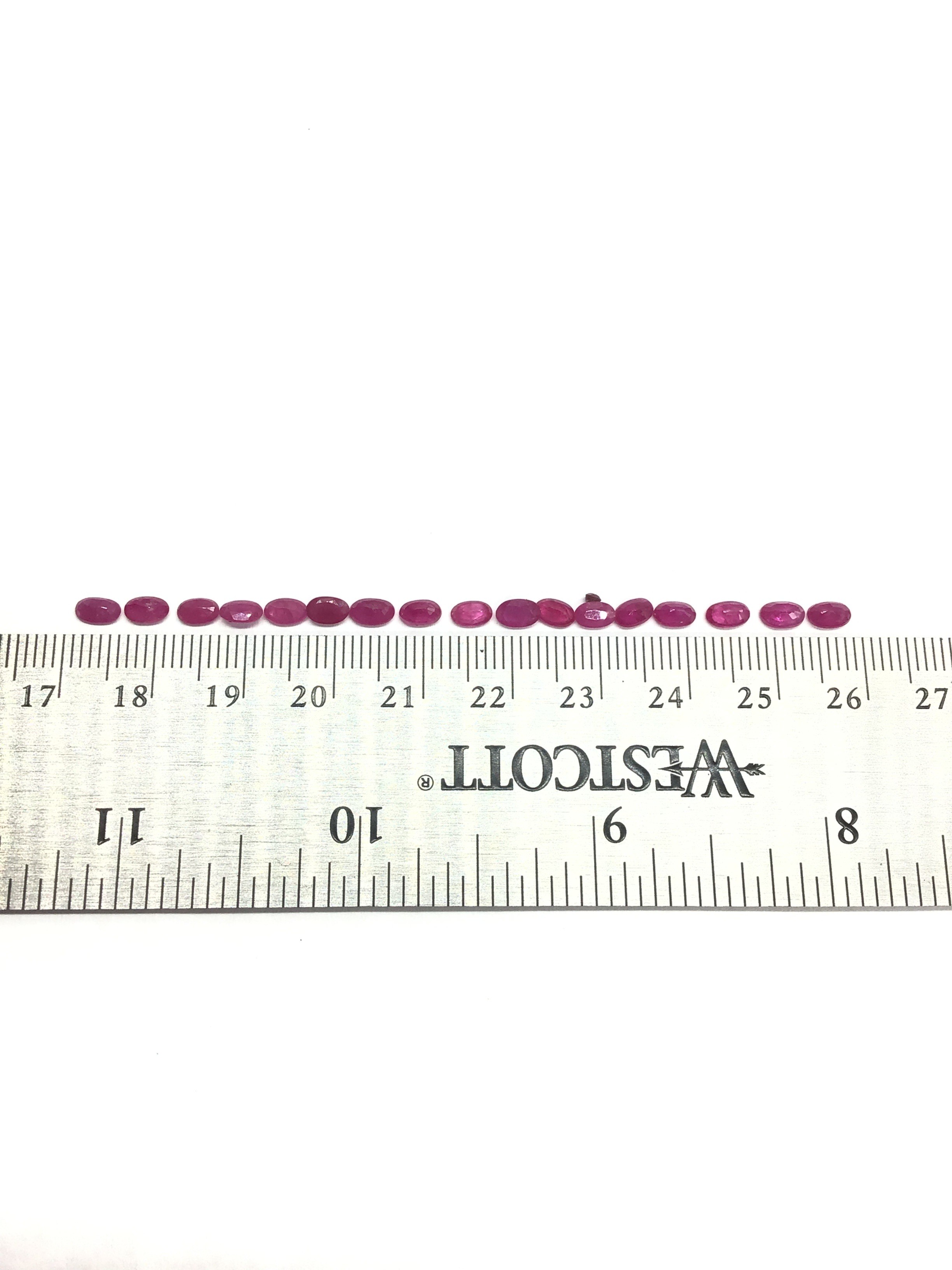 Burmese ruby gemstones