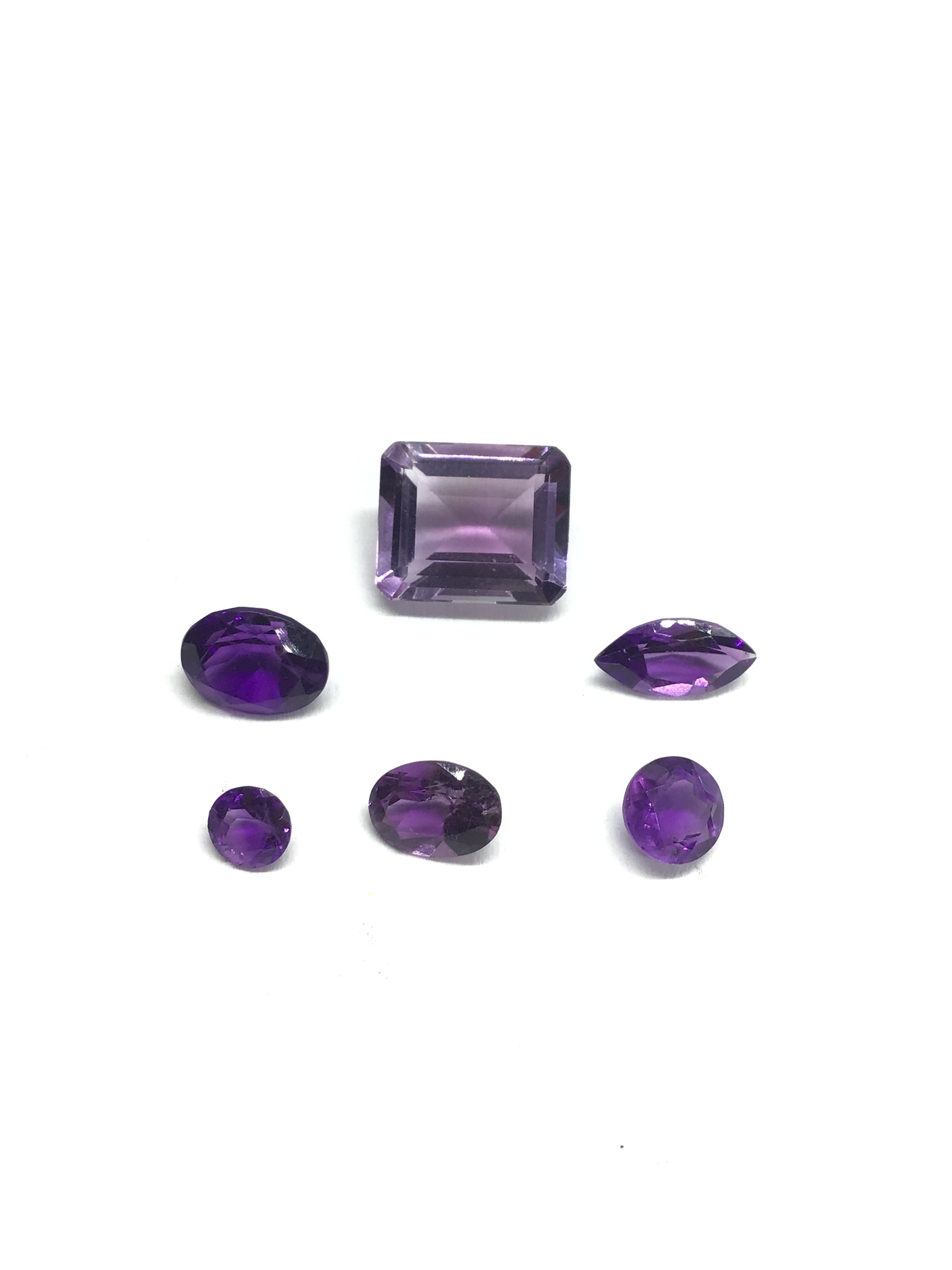 Amethyst gemstones