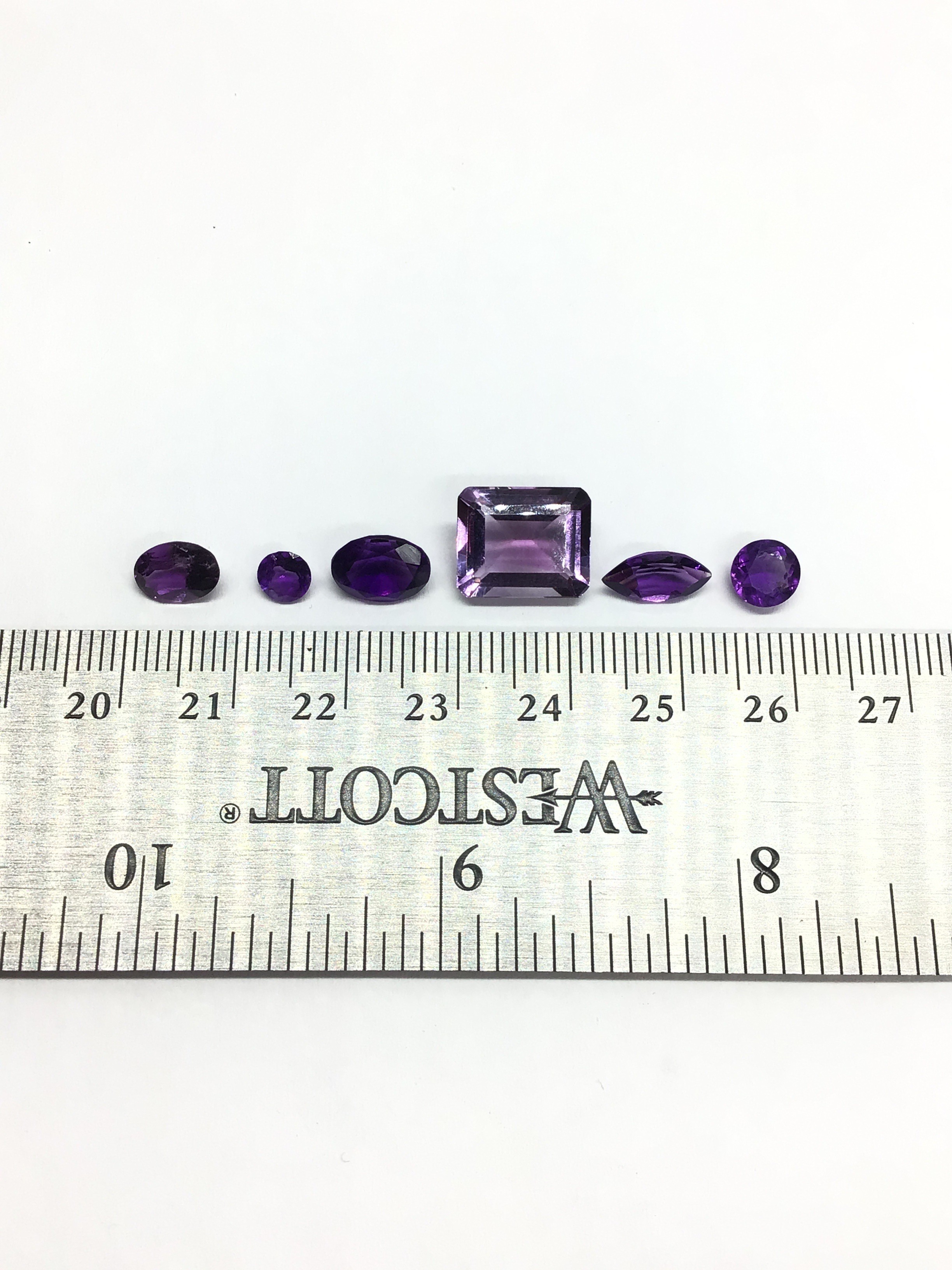 Amethyst gemstones
