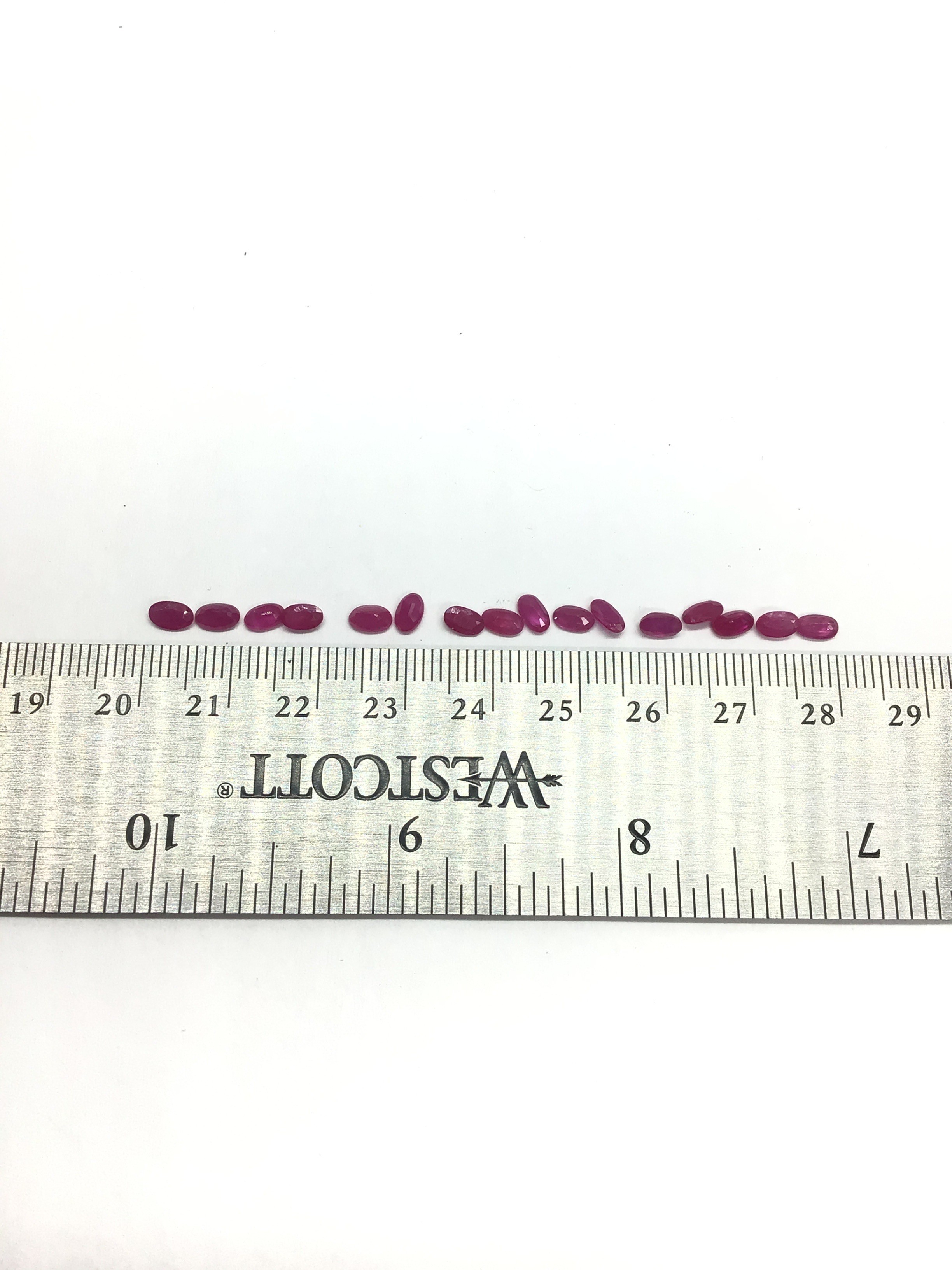 Burmese ruby gemstones