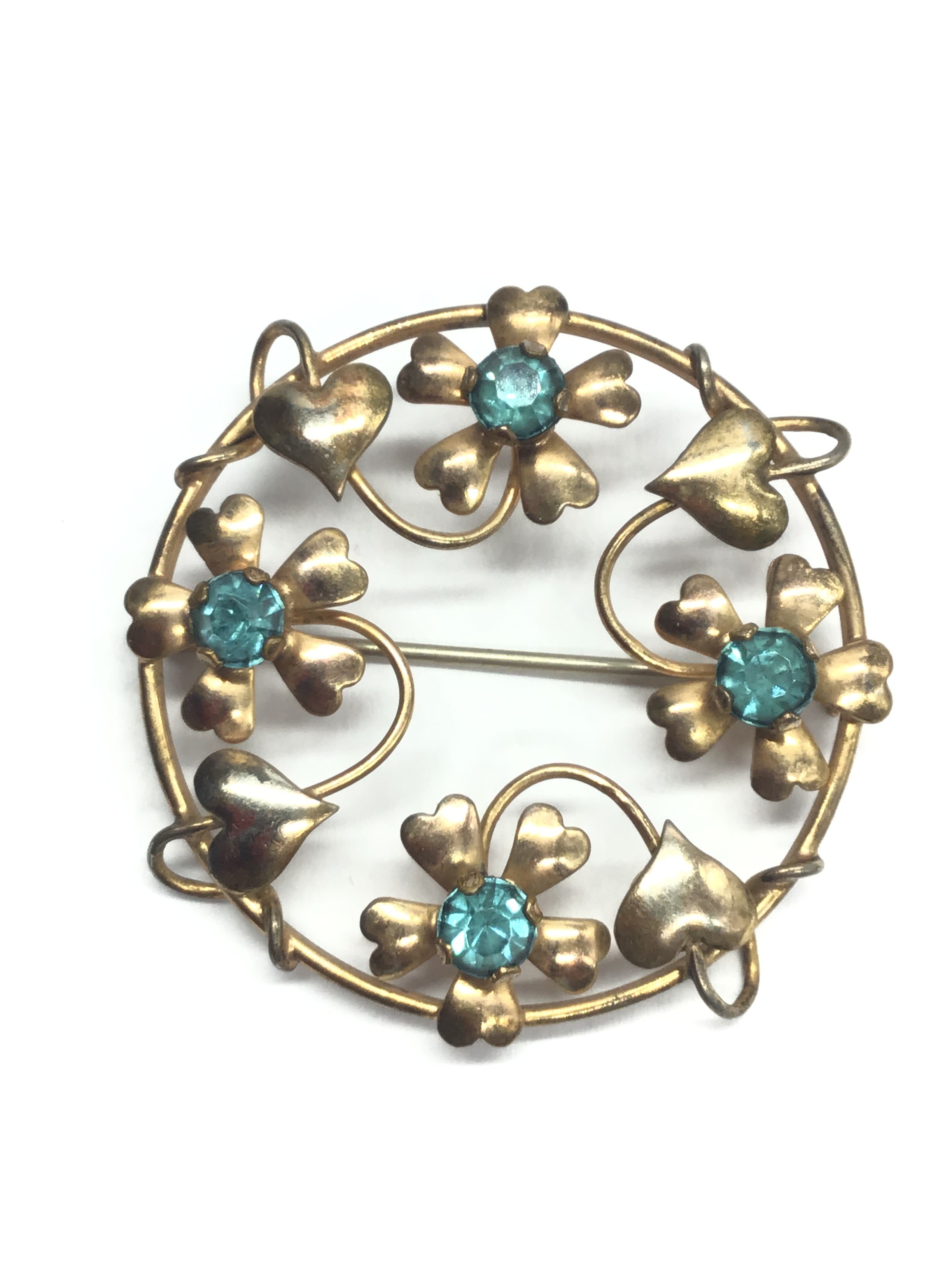 Gold/sterling pendant/brooch
