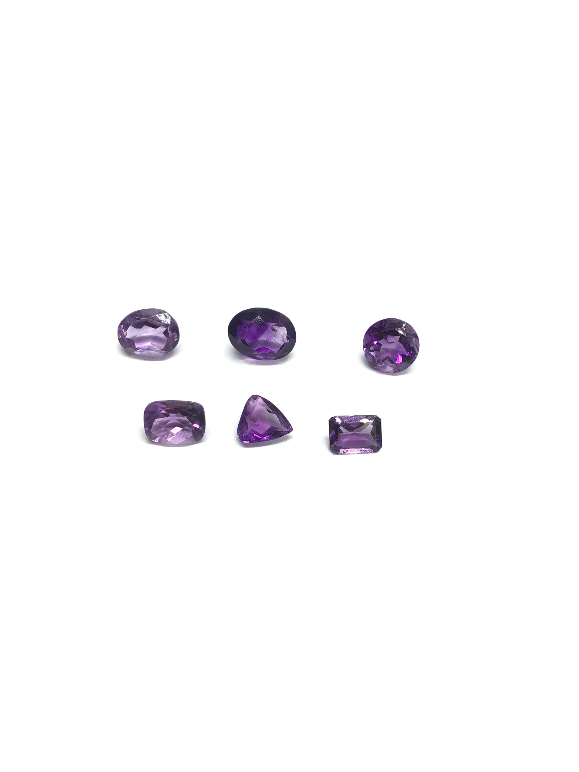 Amethyst gemstones