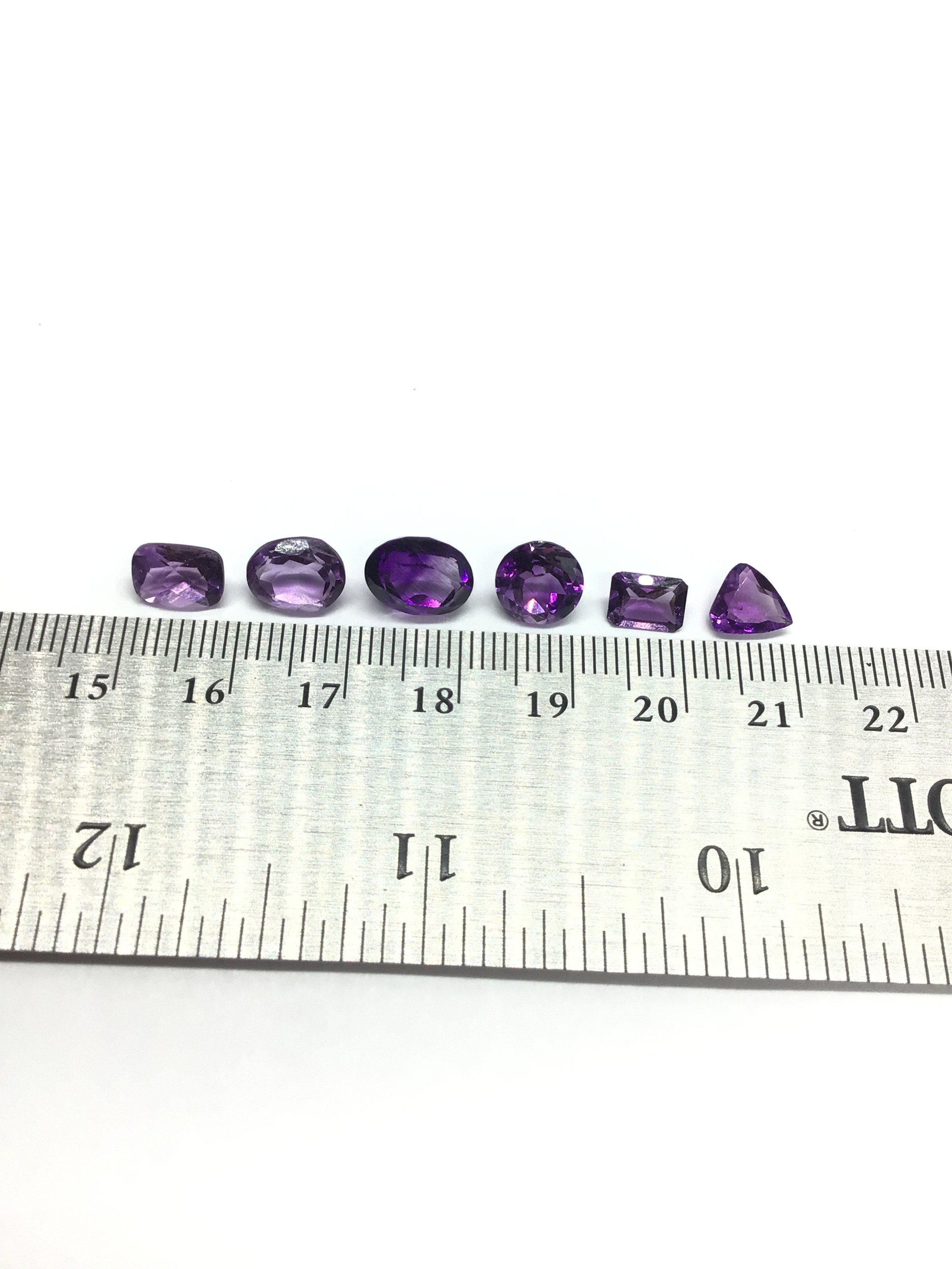 Amethyst gemstones