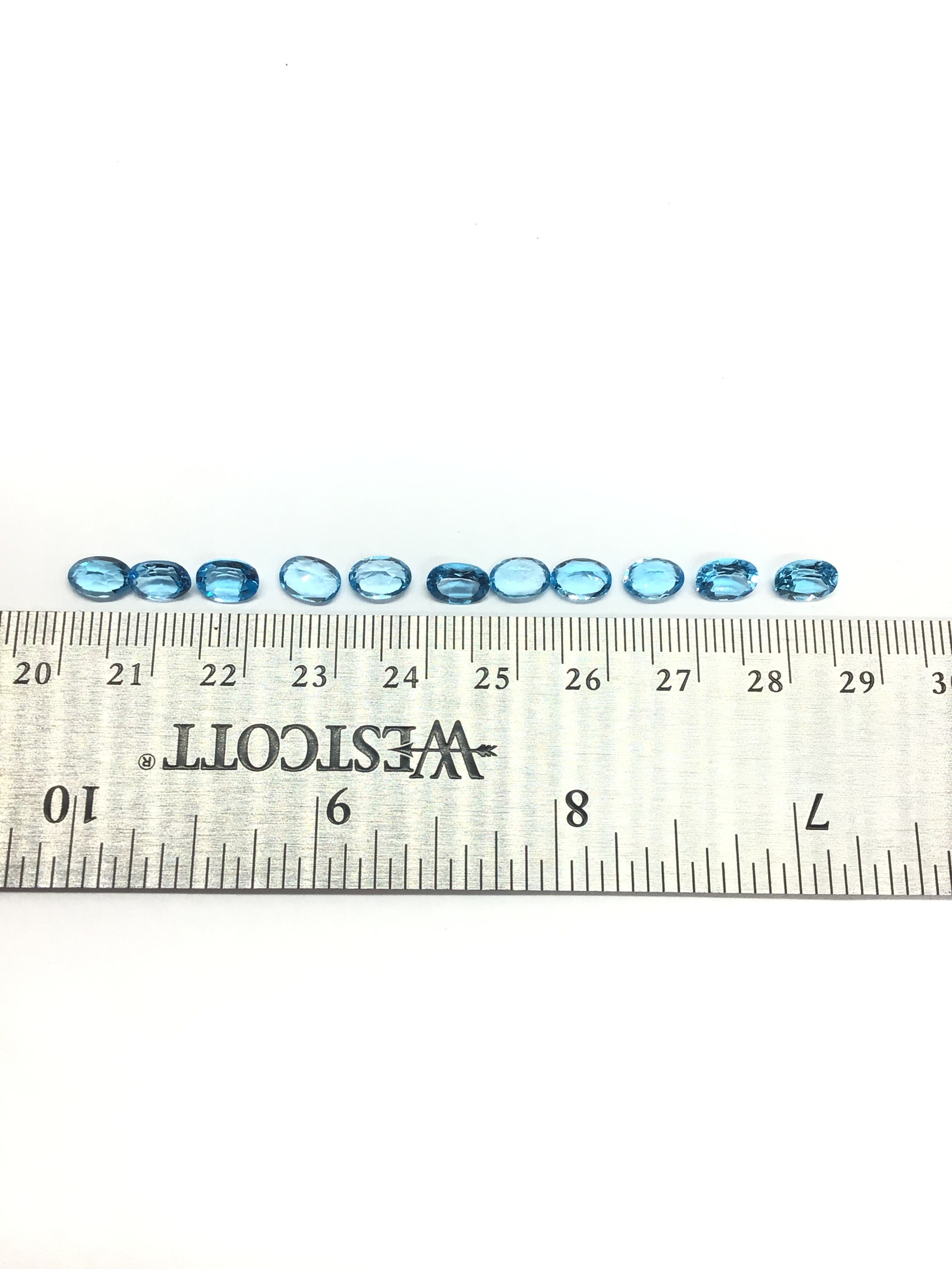 Blue topaz gemstones