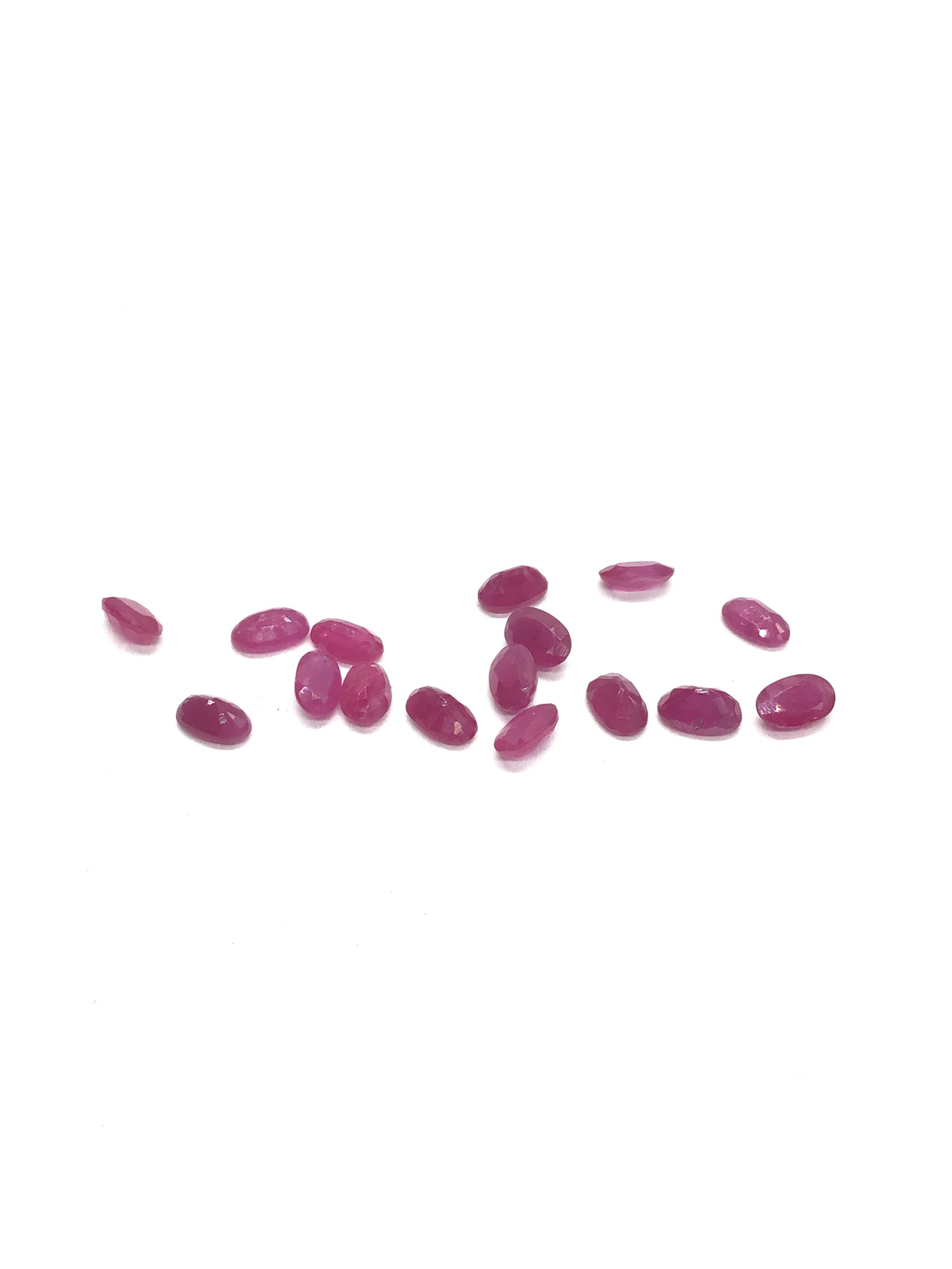 Burmese ruby gemstones.
