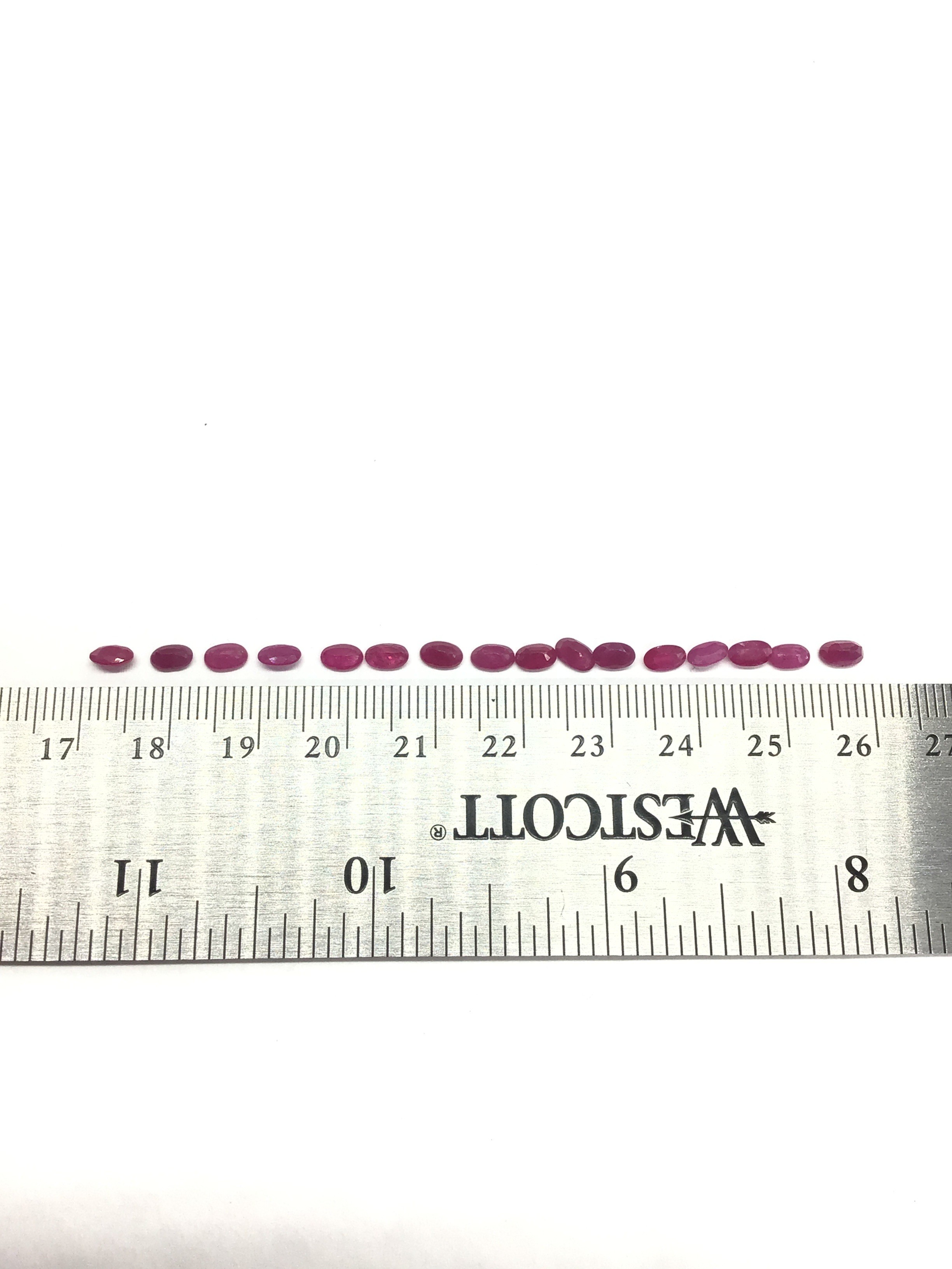 Burmese ruby gemstones.