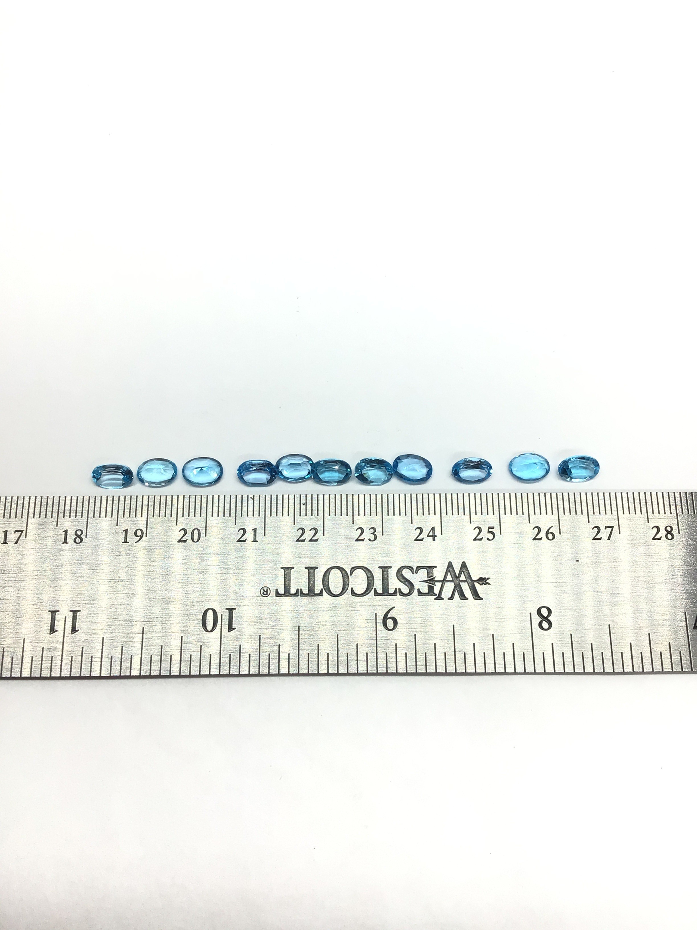 Blue topaz gemstones