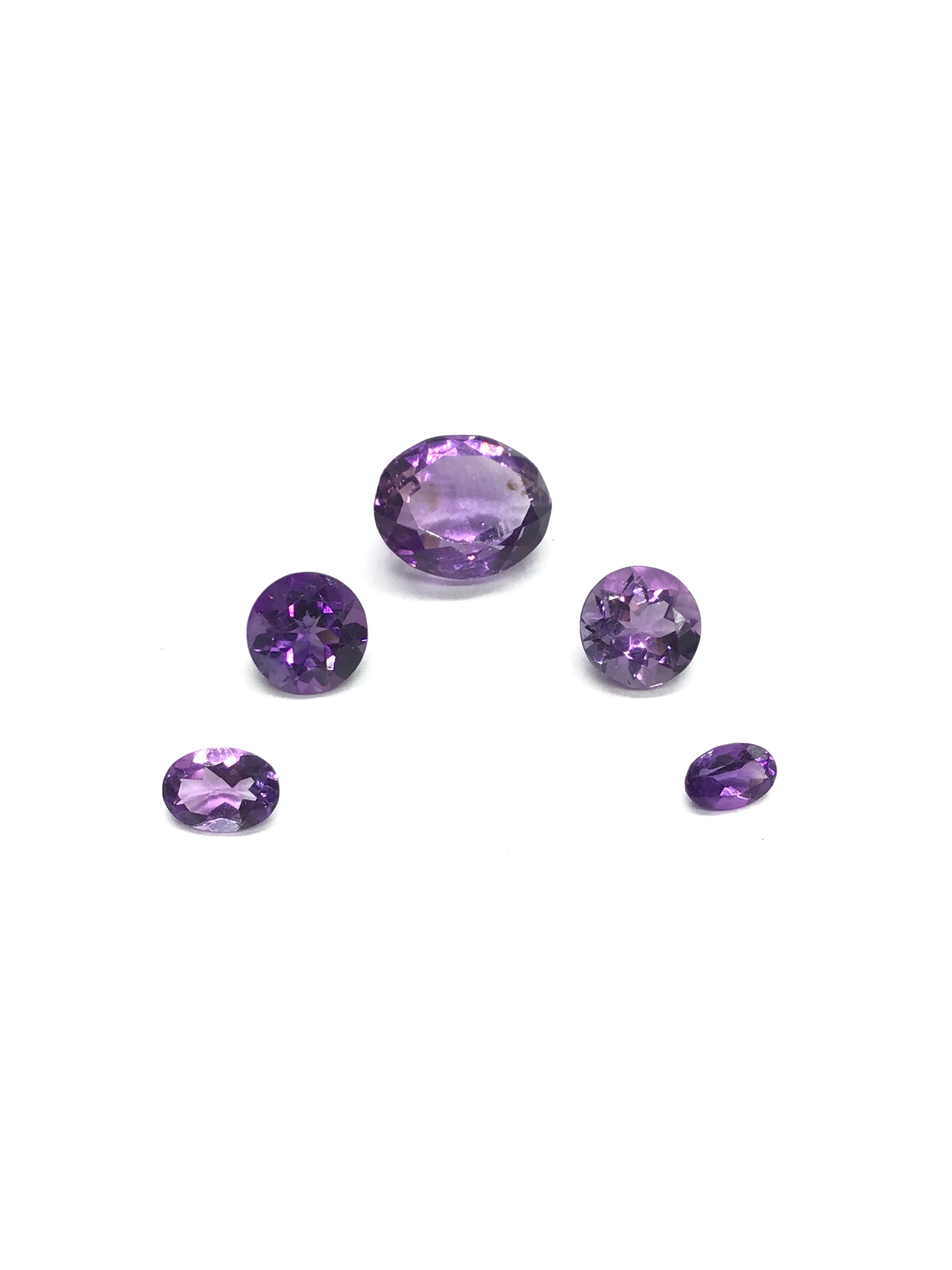 Amethyst gemstones