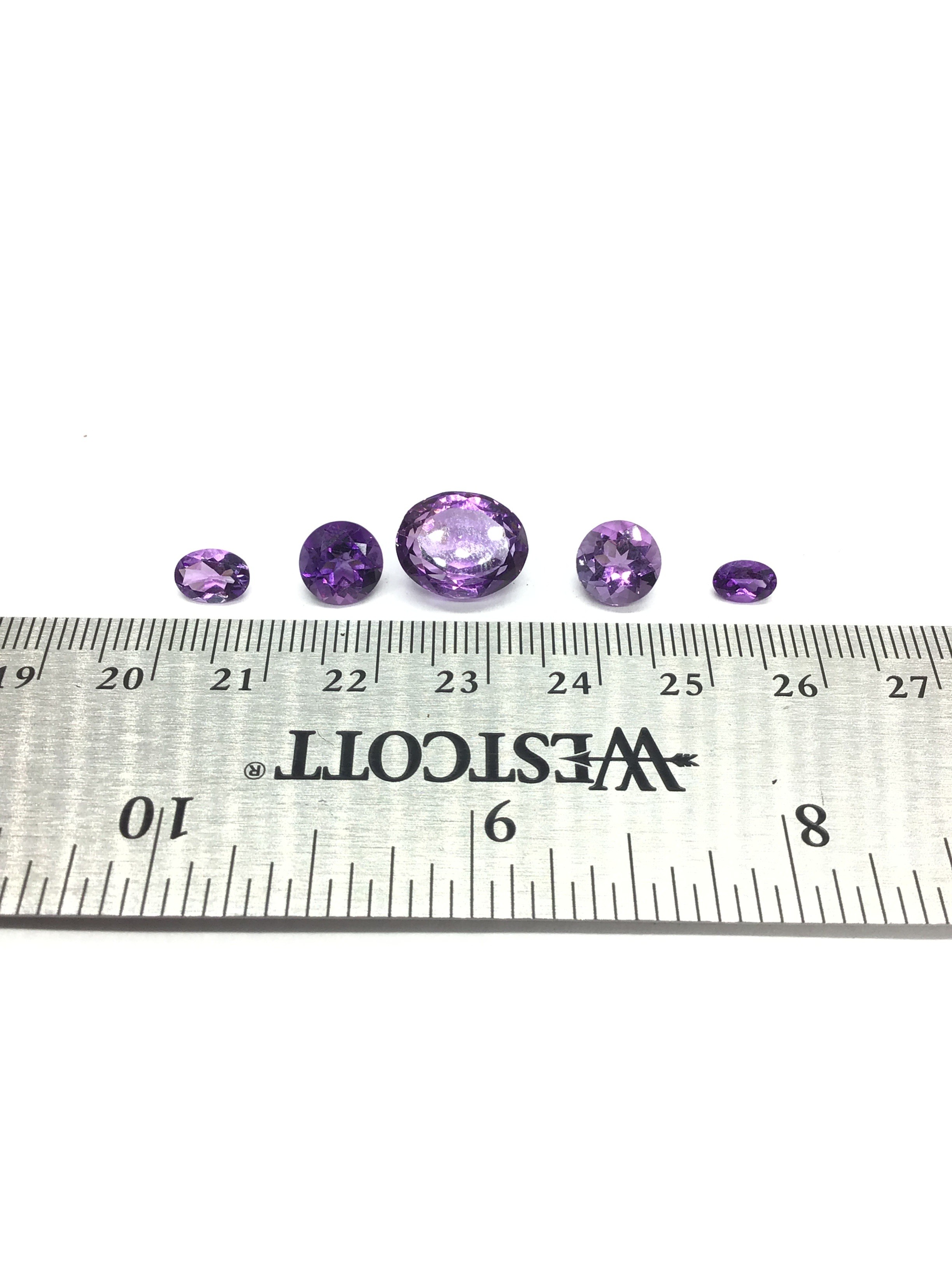 Amethyst gemstones
