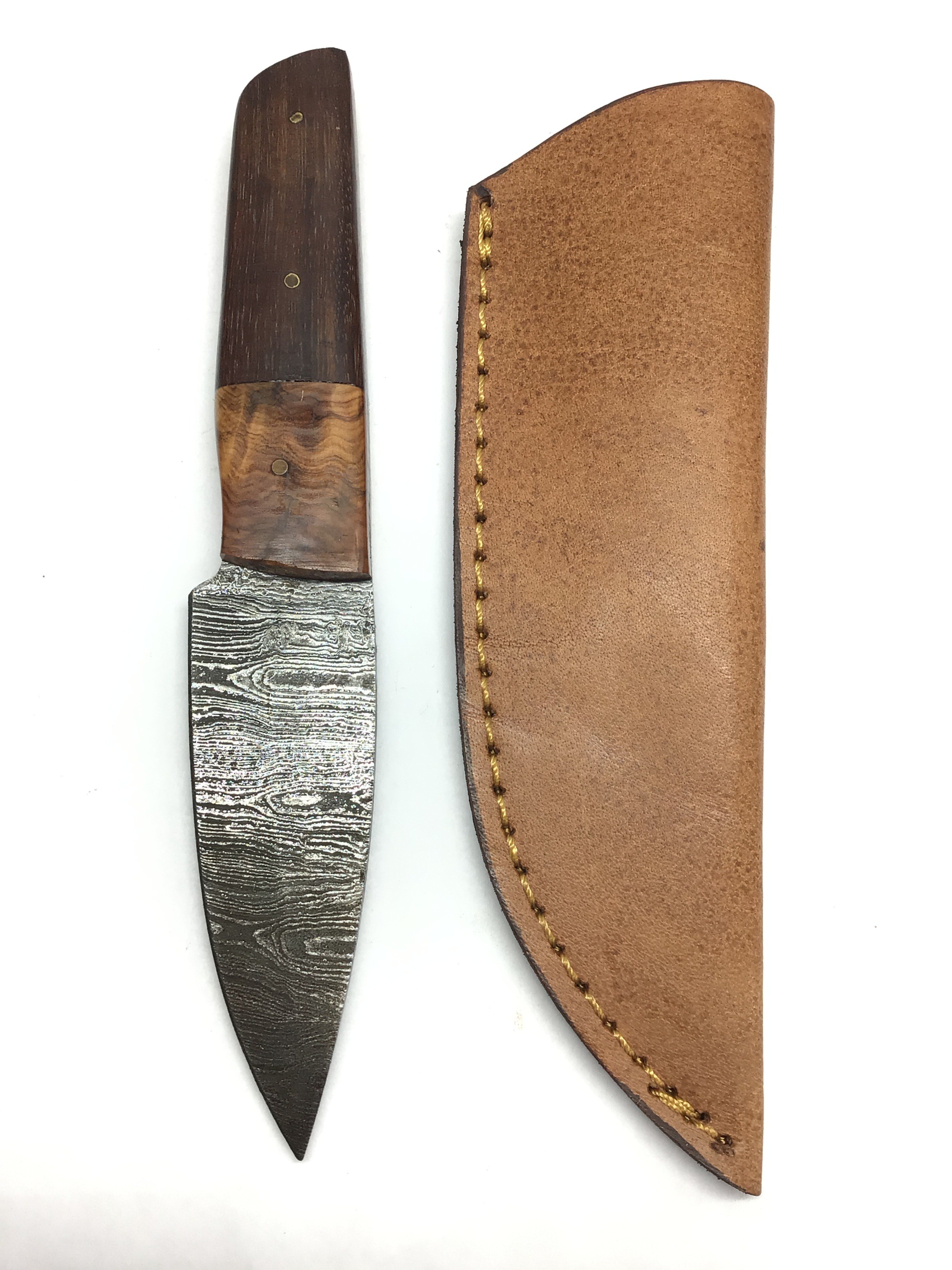 Damascus skinning knife