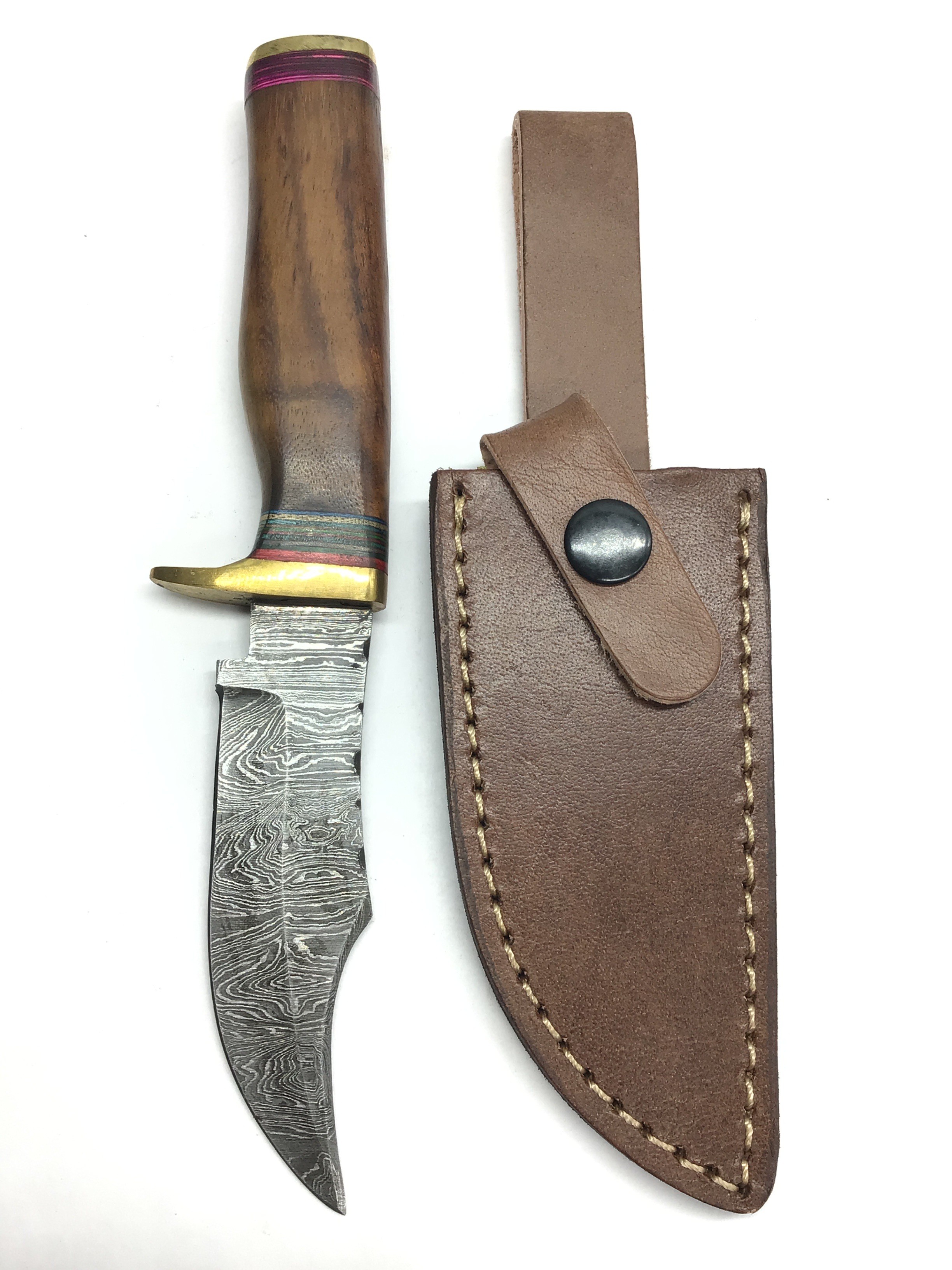 Damascus skinning knife