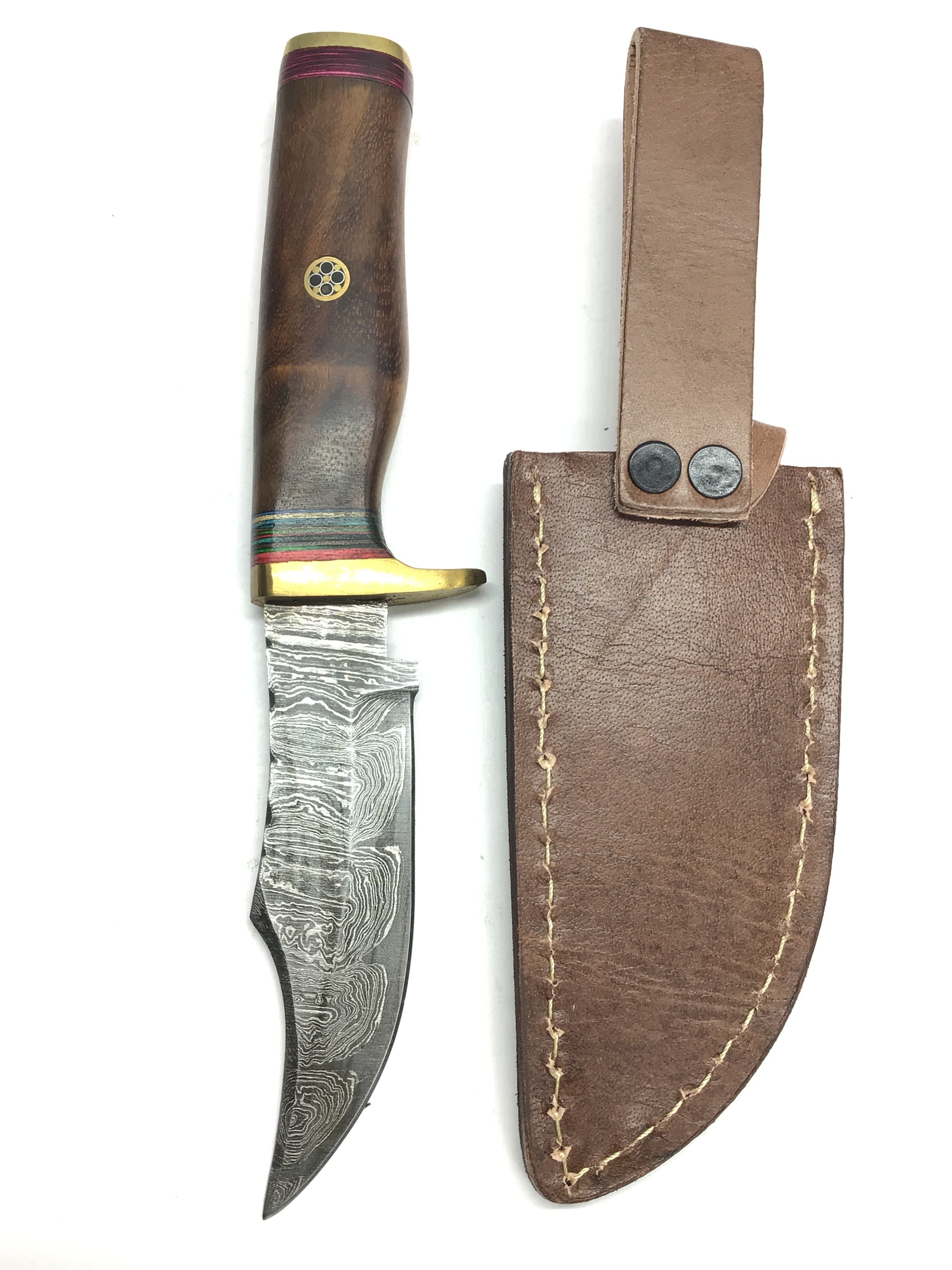Damascus skinning knife