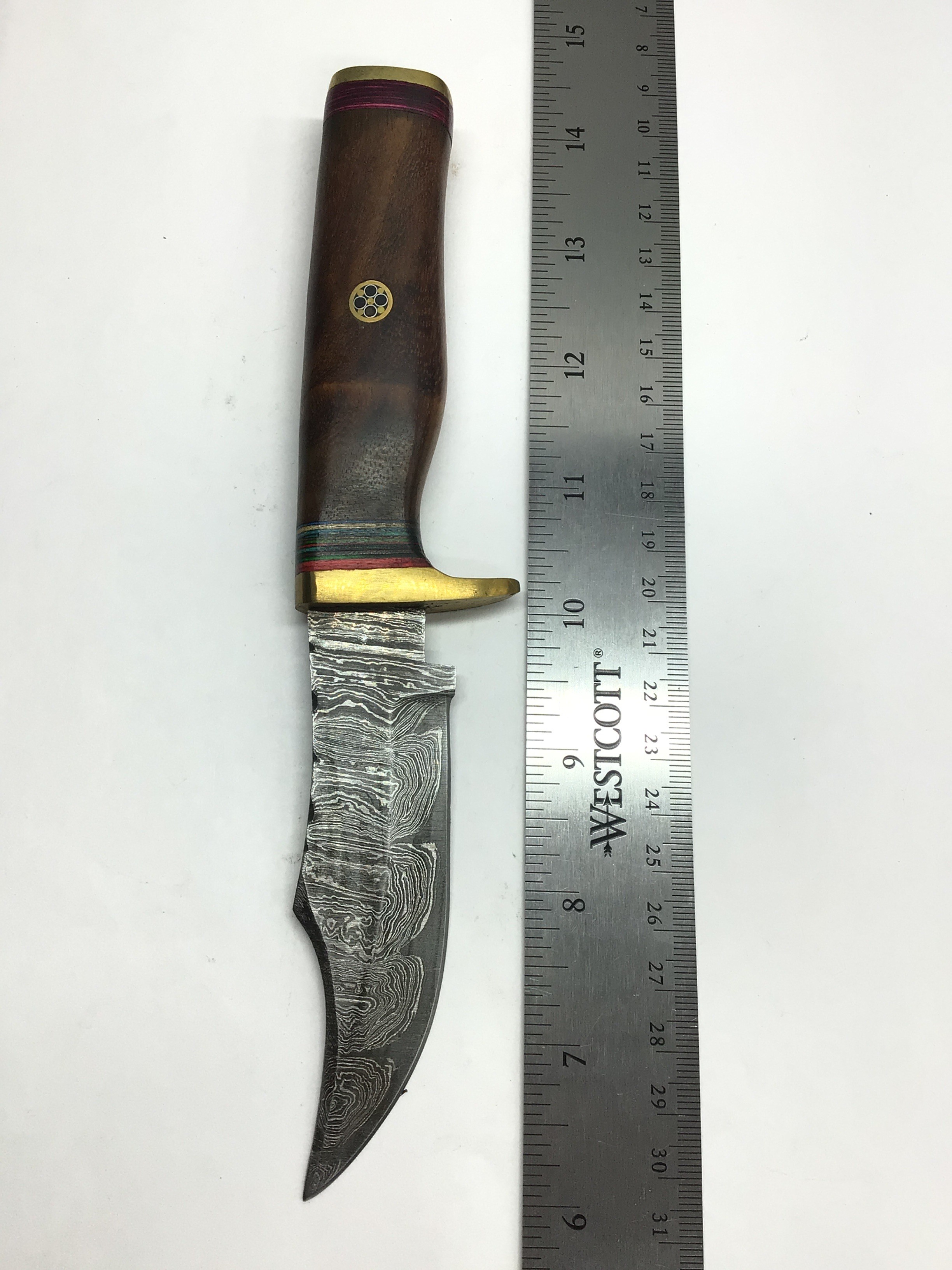 Damascus skinning knife