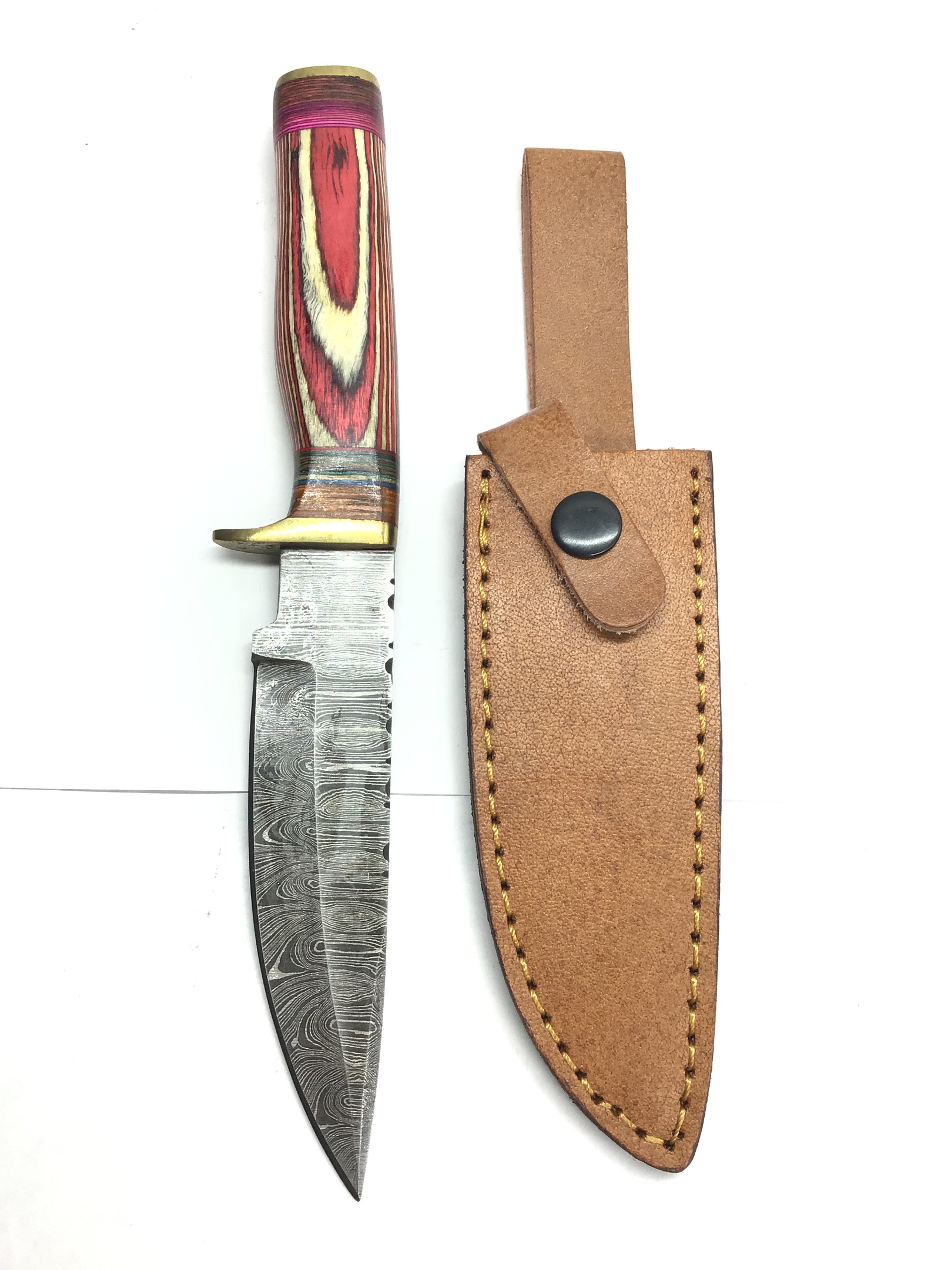 Damascus skinning knife