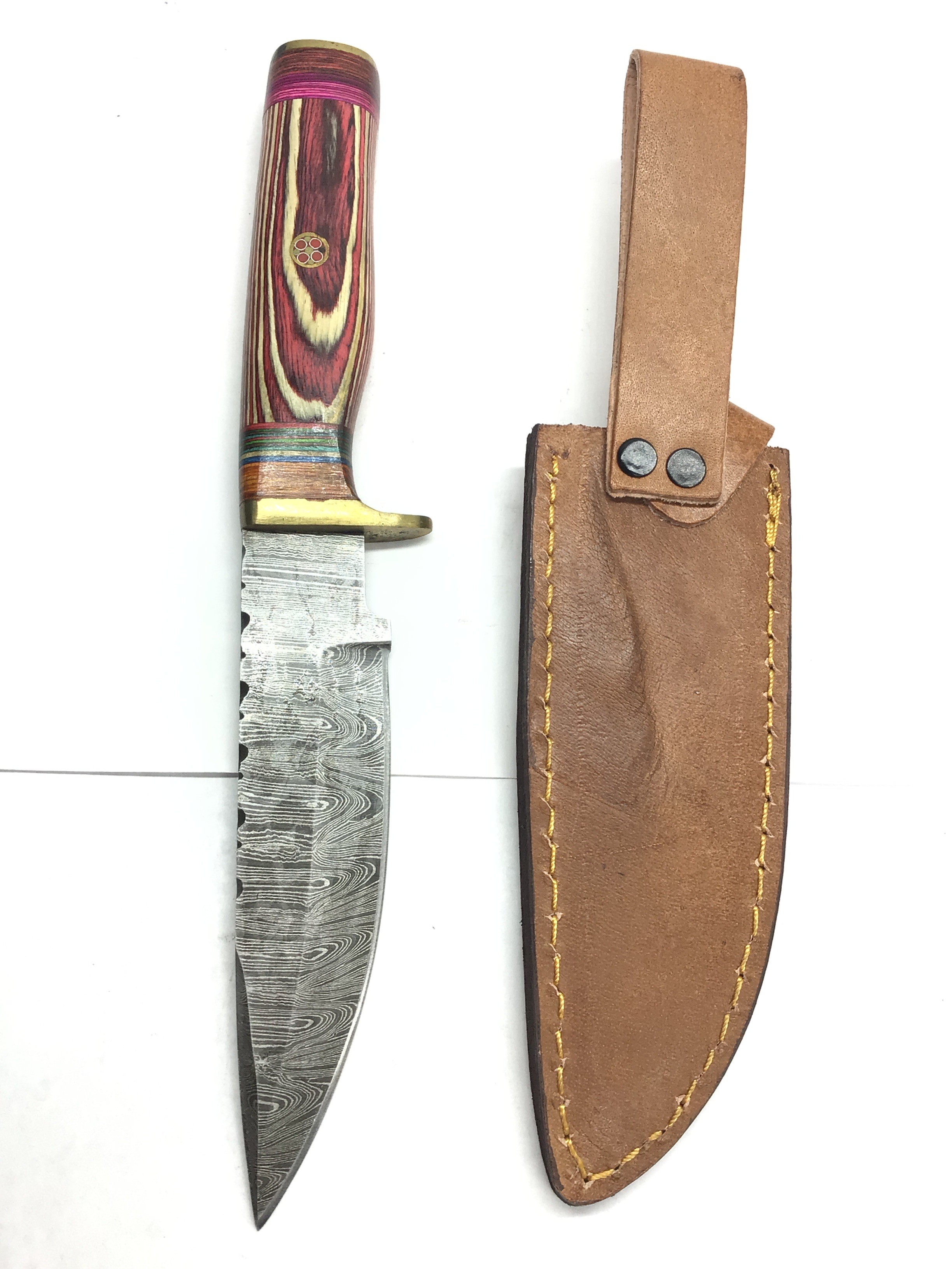 Damascus skinning knife